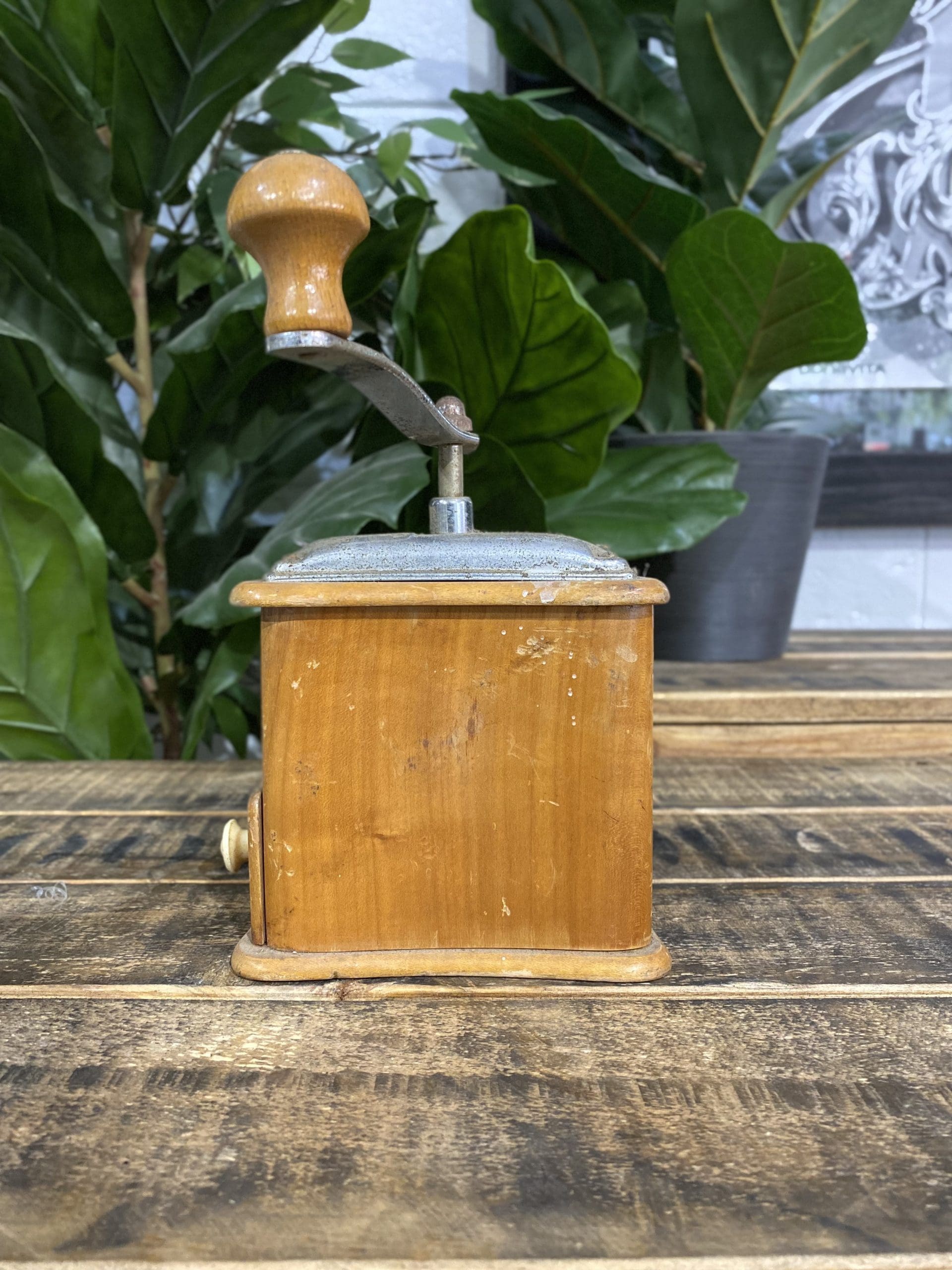 #44 1940’s Zassenhaus Elongated Wooden Hand Coffee Grinder