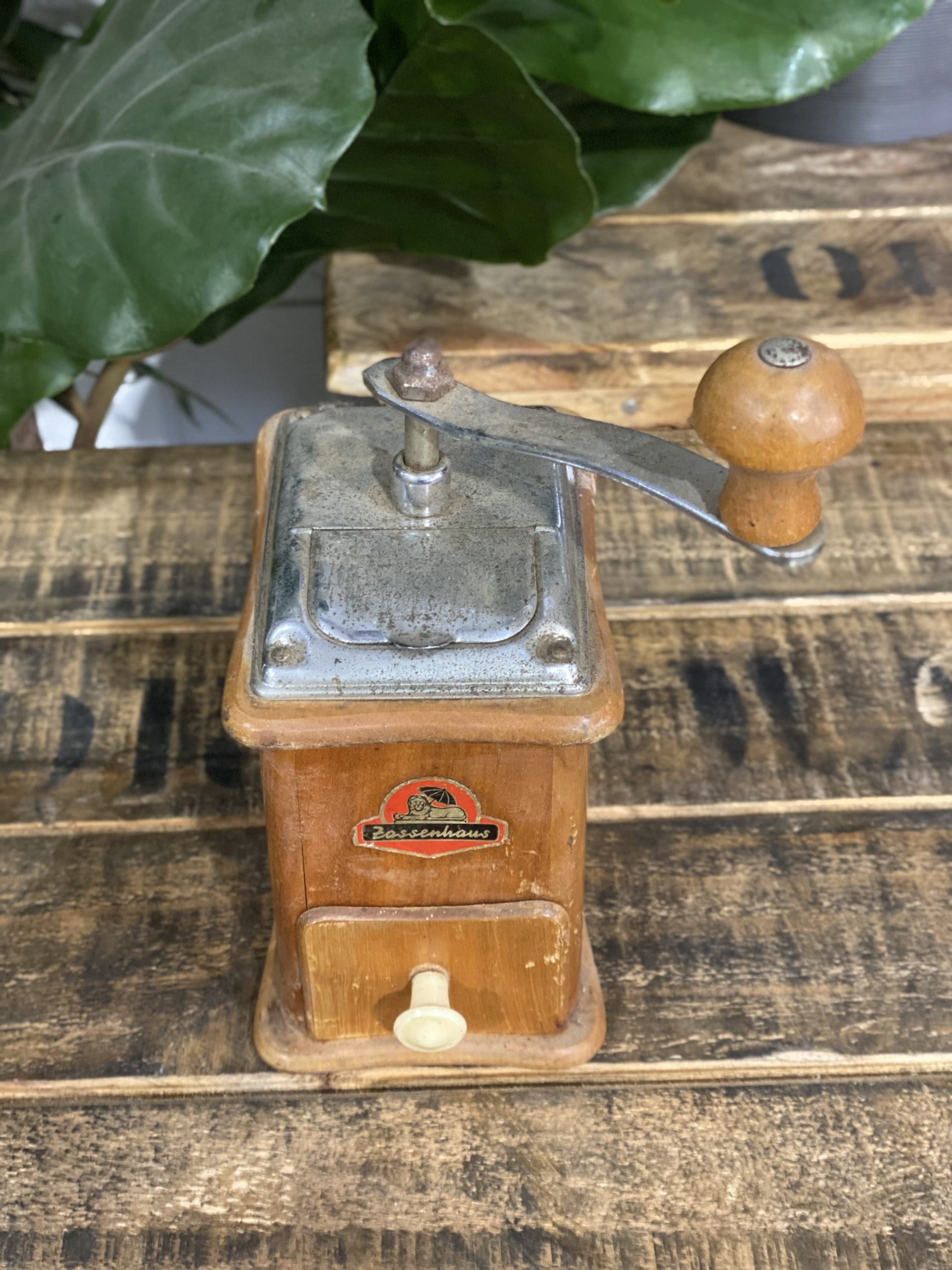 #44 1940’s Zassenhaus Elongated Wooden Hand Coffee Grinder