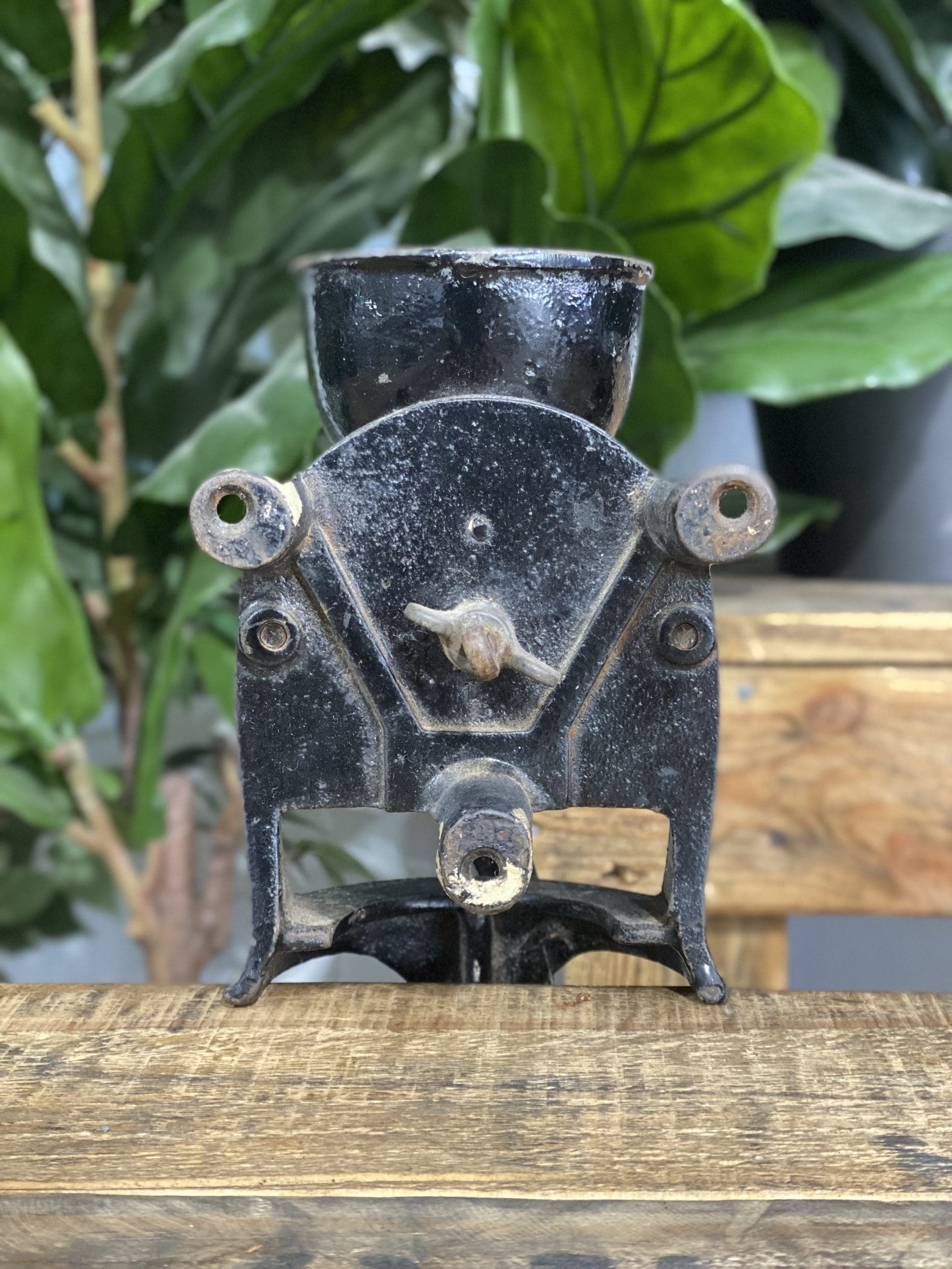 #45 1930’s Husqvarna No. 2 Bench Clamp Hand Coffee Grinder
