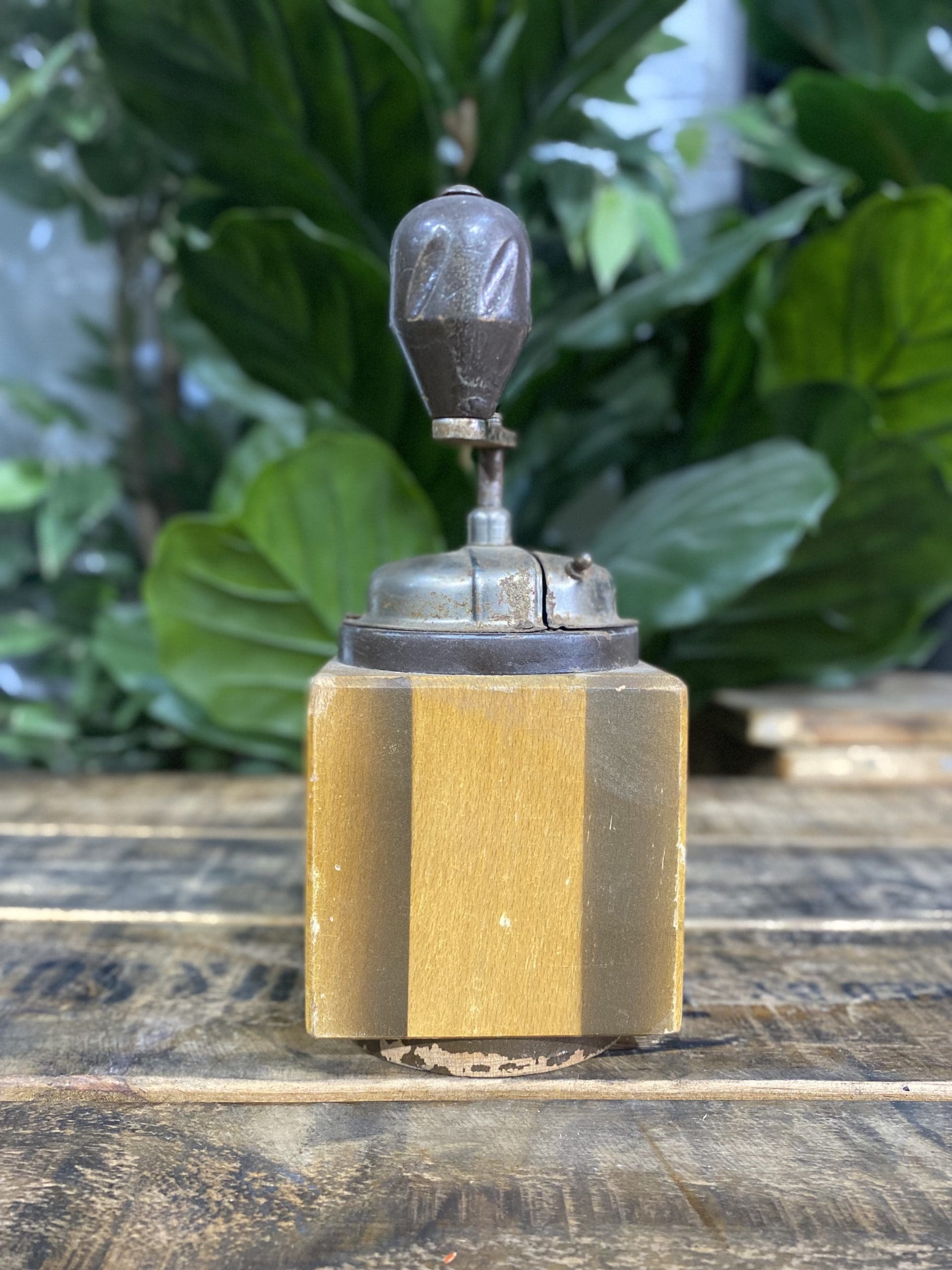 #47 1950’s Trespade Wooden Square Designed Hand Coffee Grinder