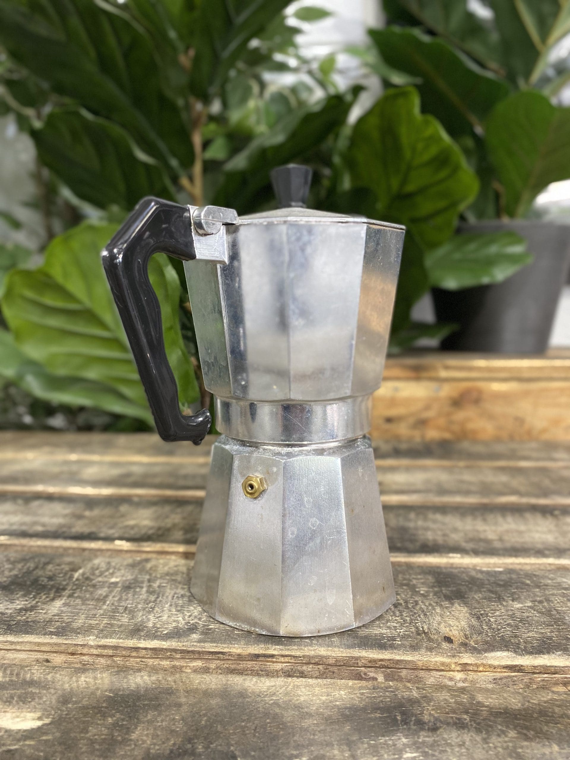 #501 1850’s Gold Rush Copper Coffee Brewer, Brass Stand & Burner