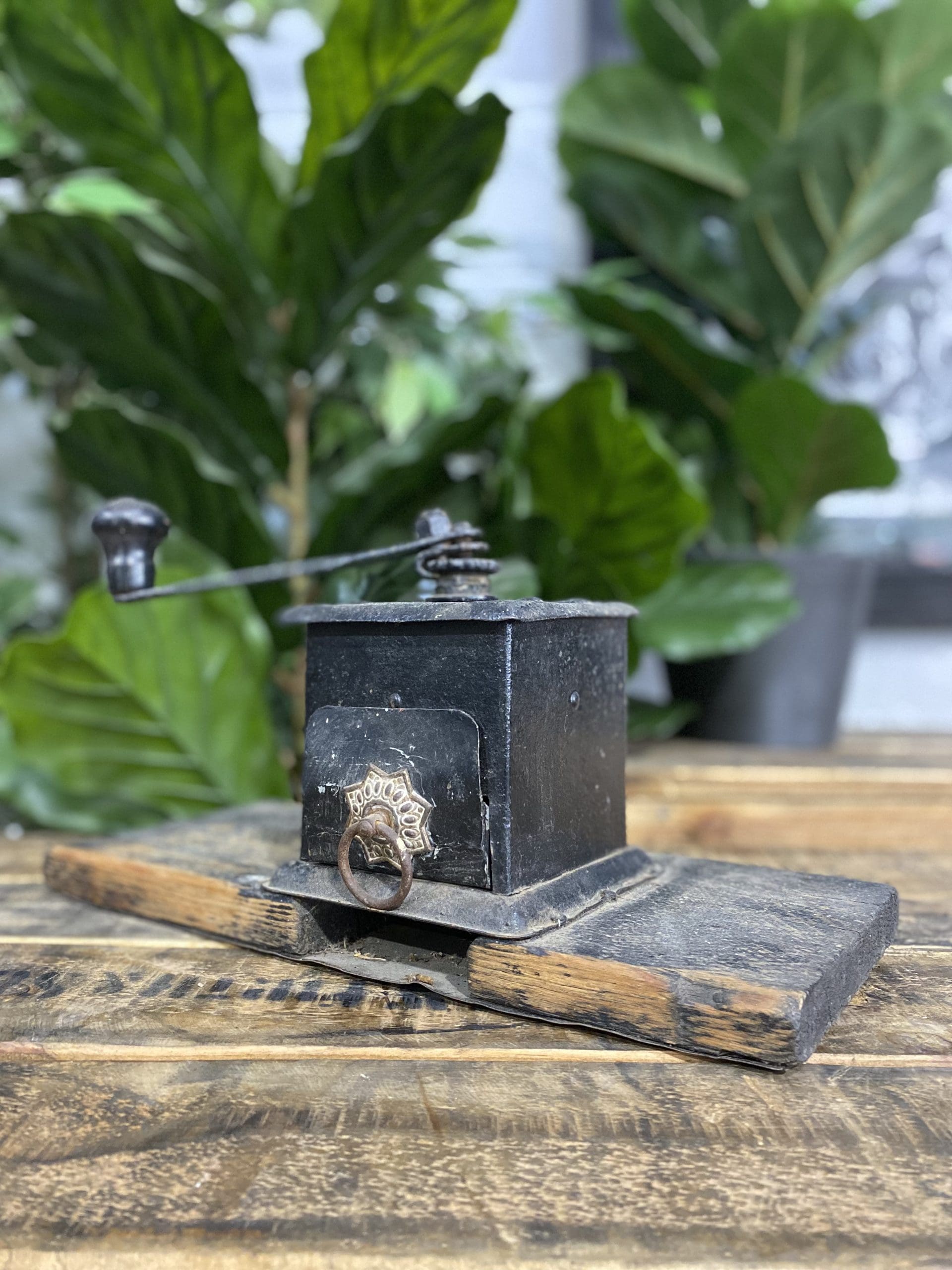 #67 100 Year Old Cast Iron Hand Coffee Grinder