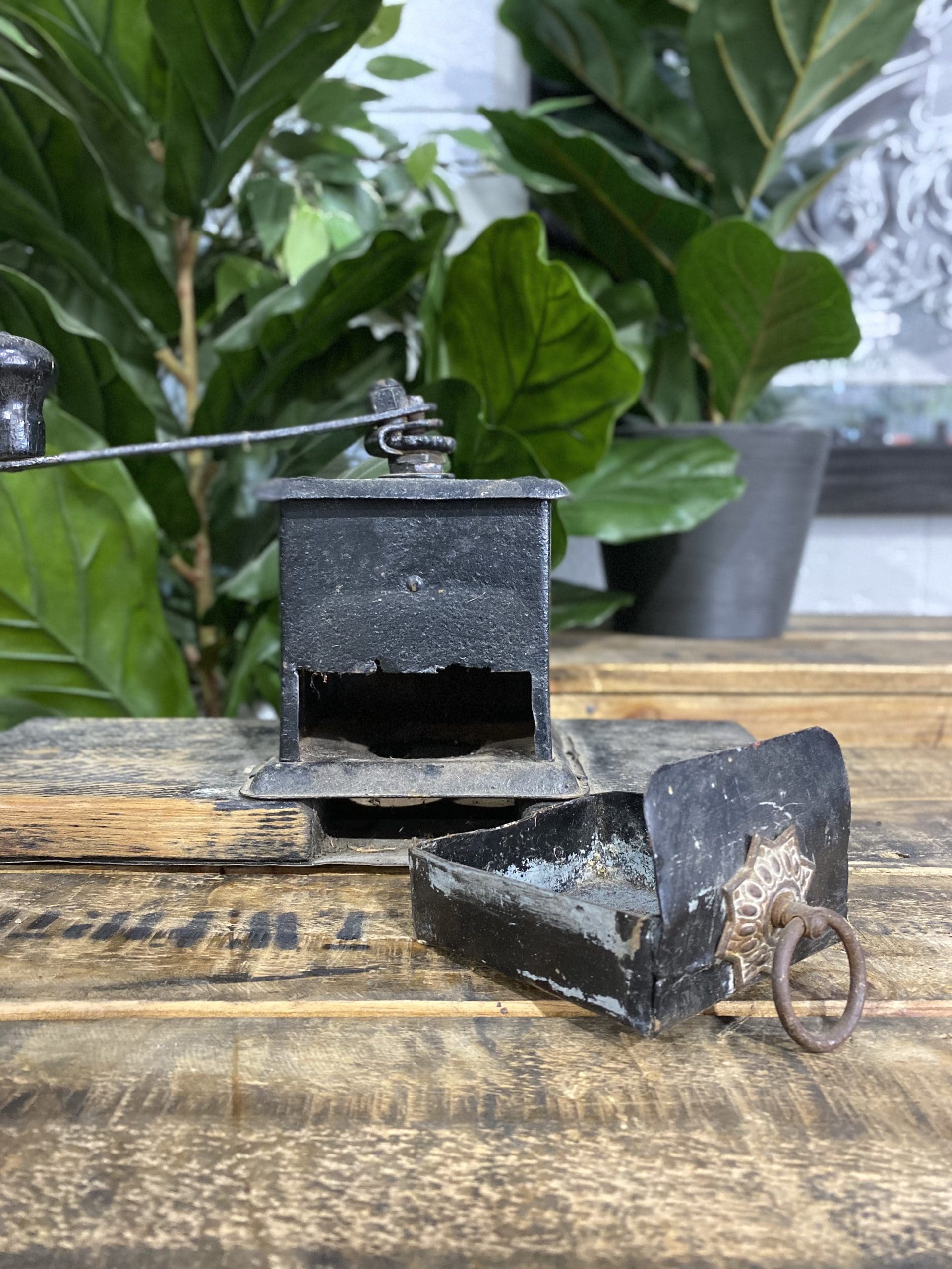 #67 100 Year Old Cast Iron Hand Coffee Grinder