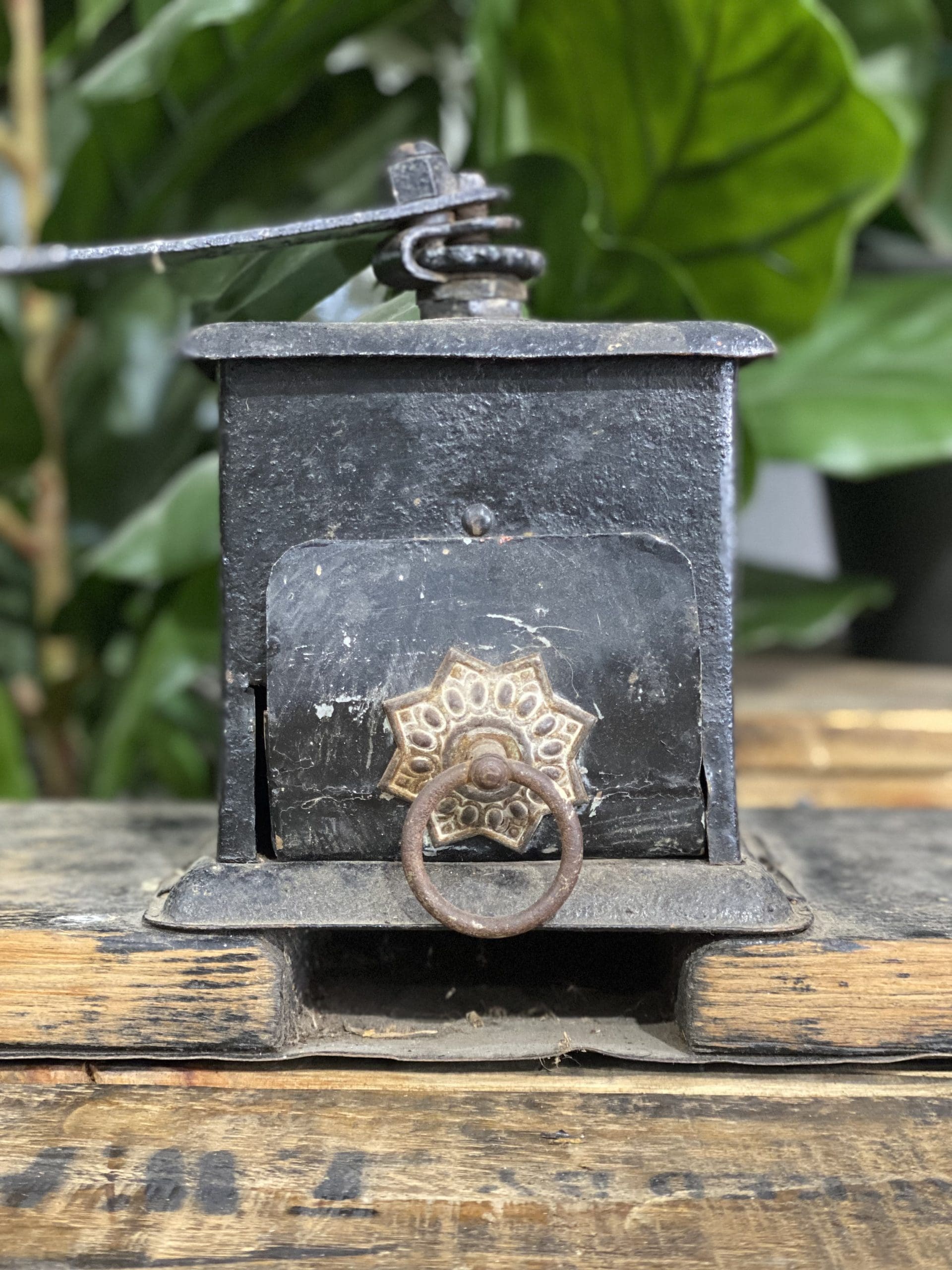 #67 100 Year Old Cast Iron Hand Coffee Grinder