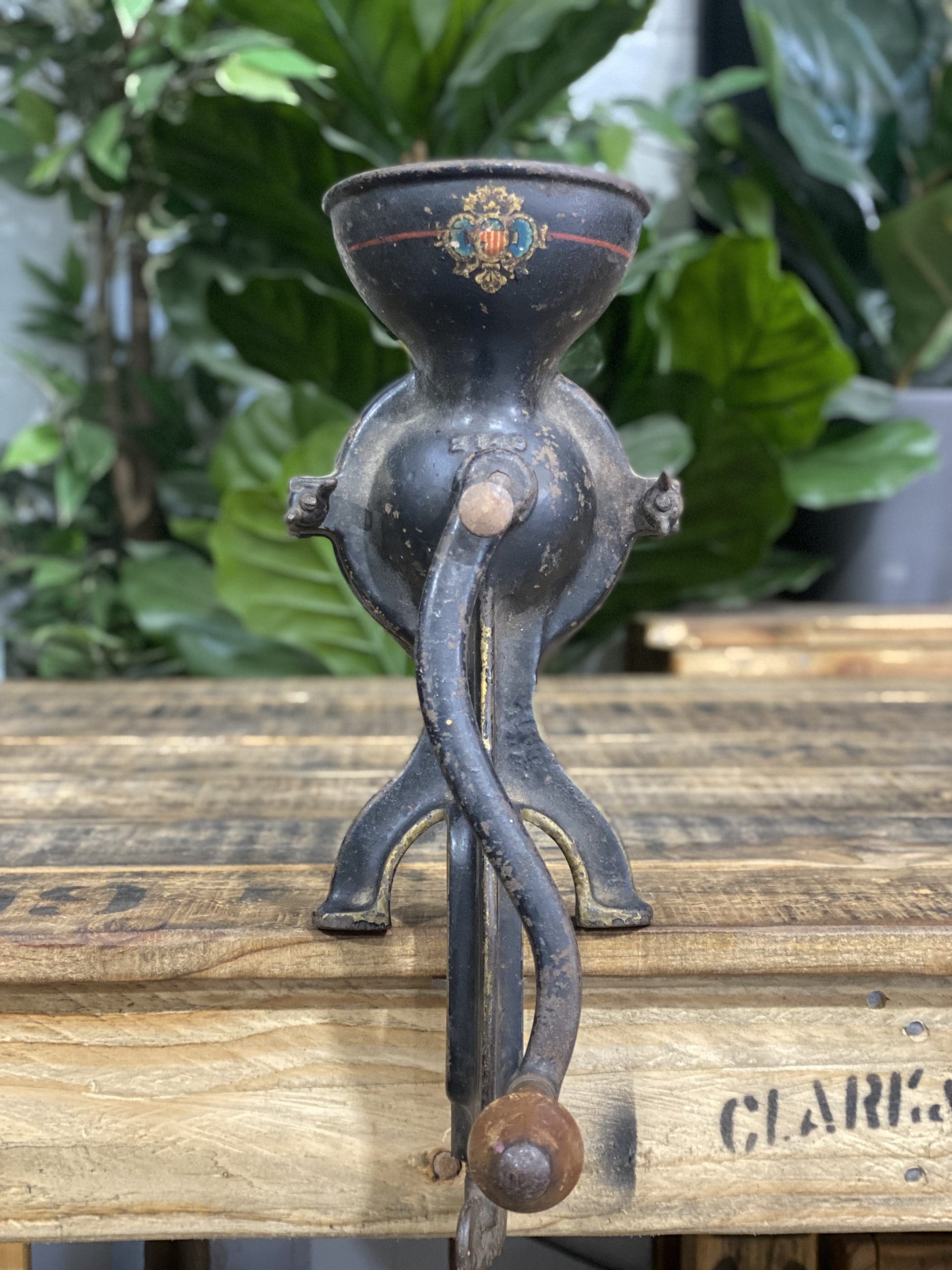 #69 1890’s MFC Philadelphia USA Cast Iron Hand Coffee Grinder