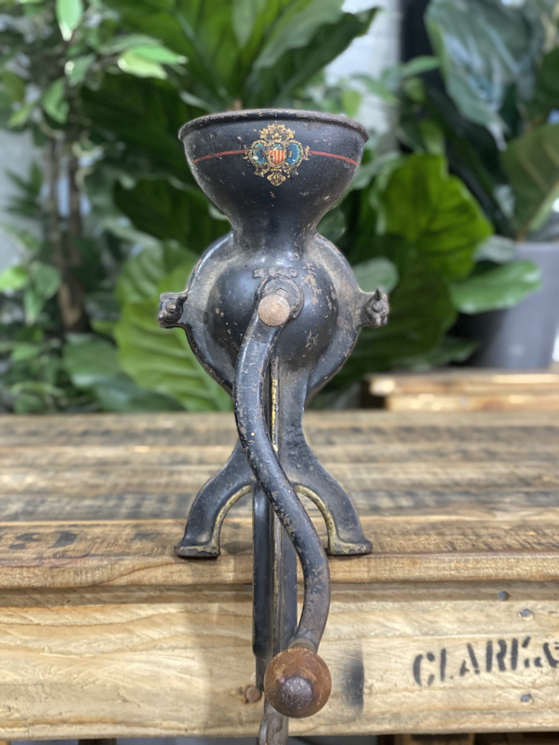 #69 1890’s MFC Philadelphia USA Cast Iron Hand Coffee Grinder