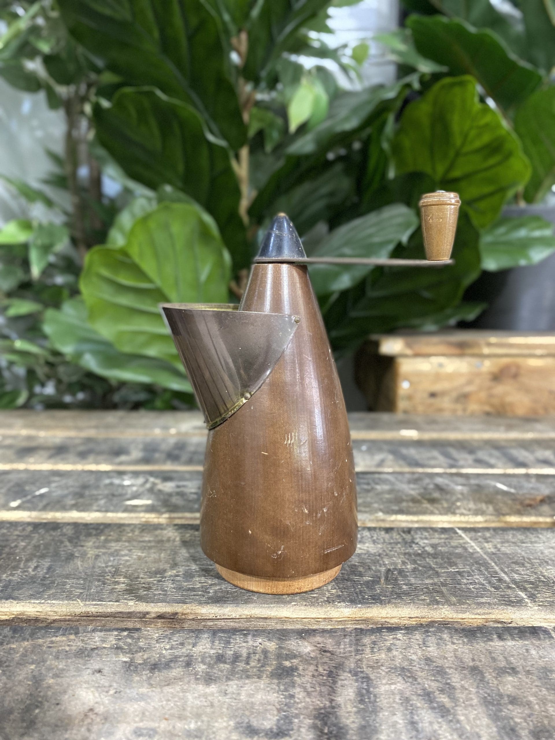 #81 1950’s Bakelite Coffee Pot Shaped Hand Coffee Grinder