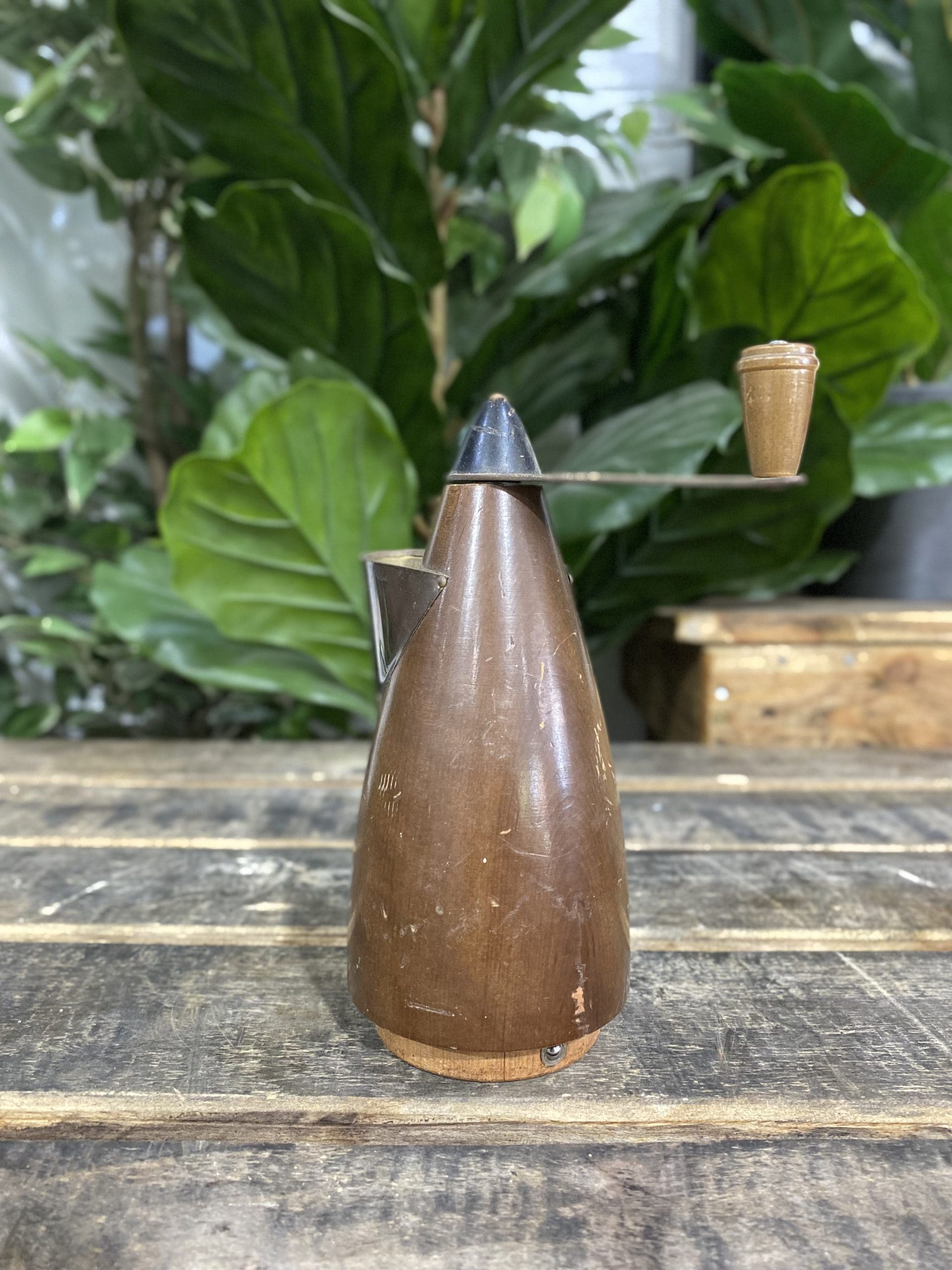 #81 1950’s Bakelite Coffee Pot Shaped Hand Coffee Grinder