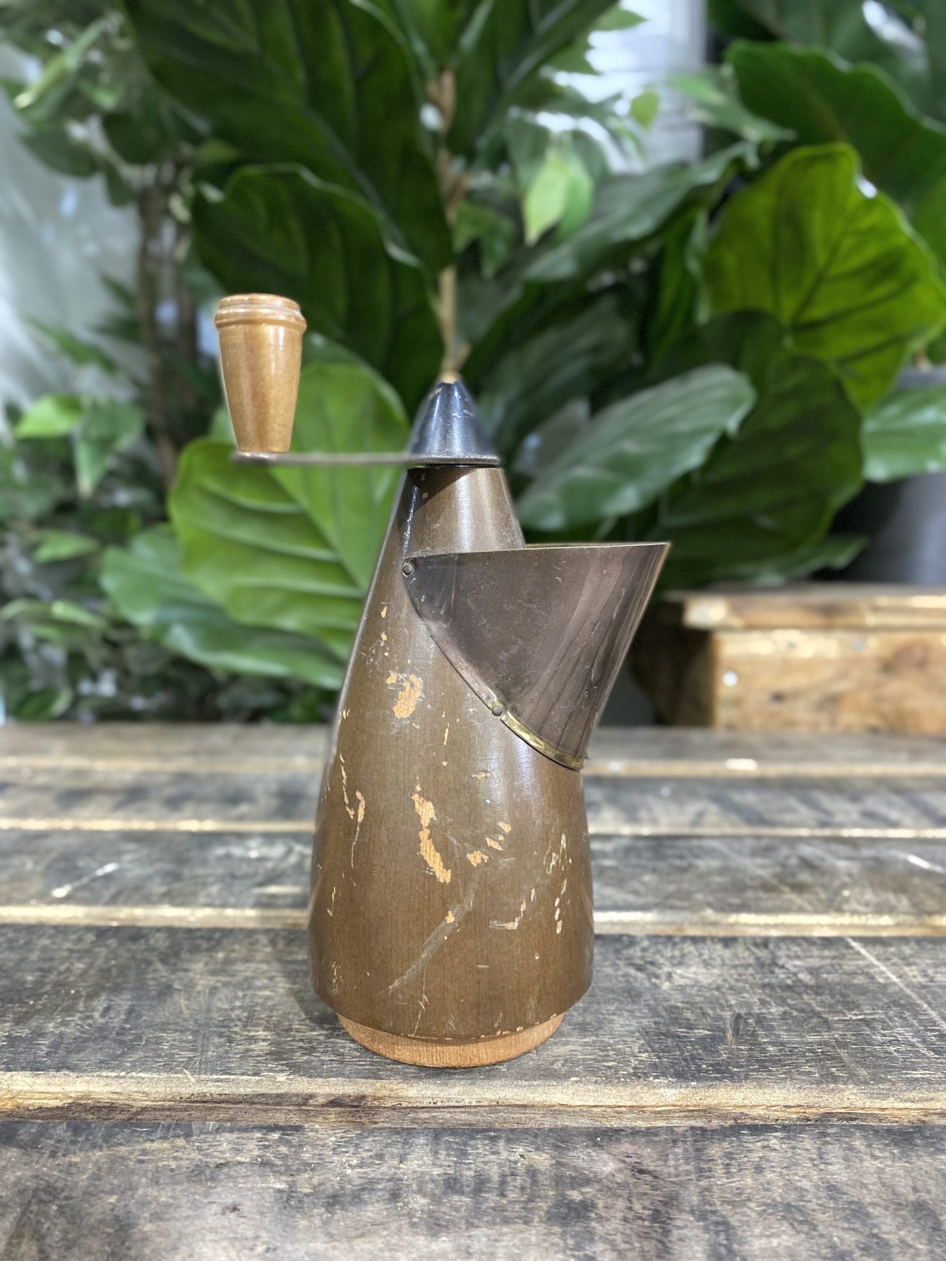 #81 1950’s Bakelite Coffee Pot Shaped Hand Coffee Grinder