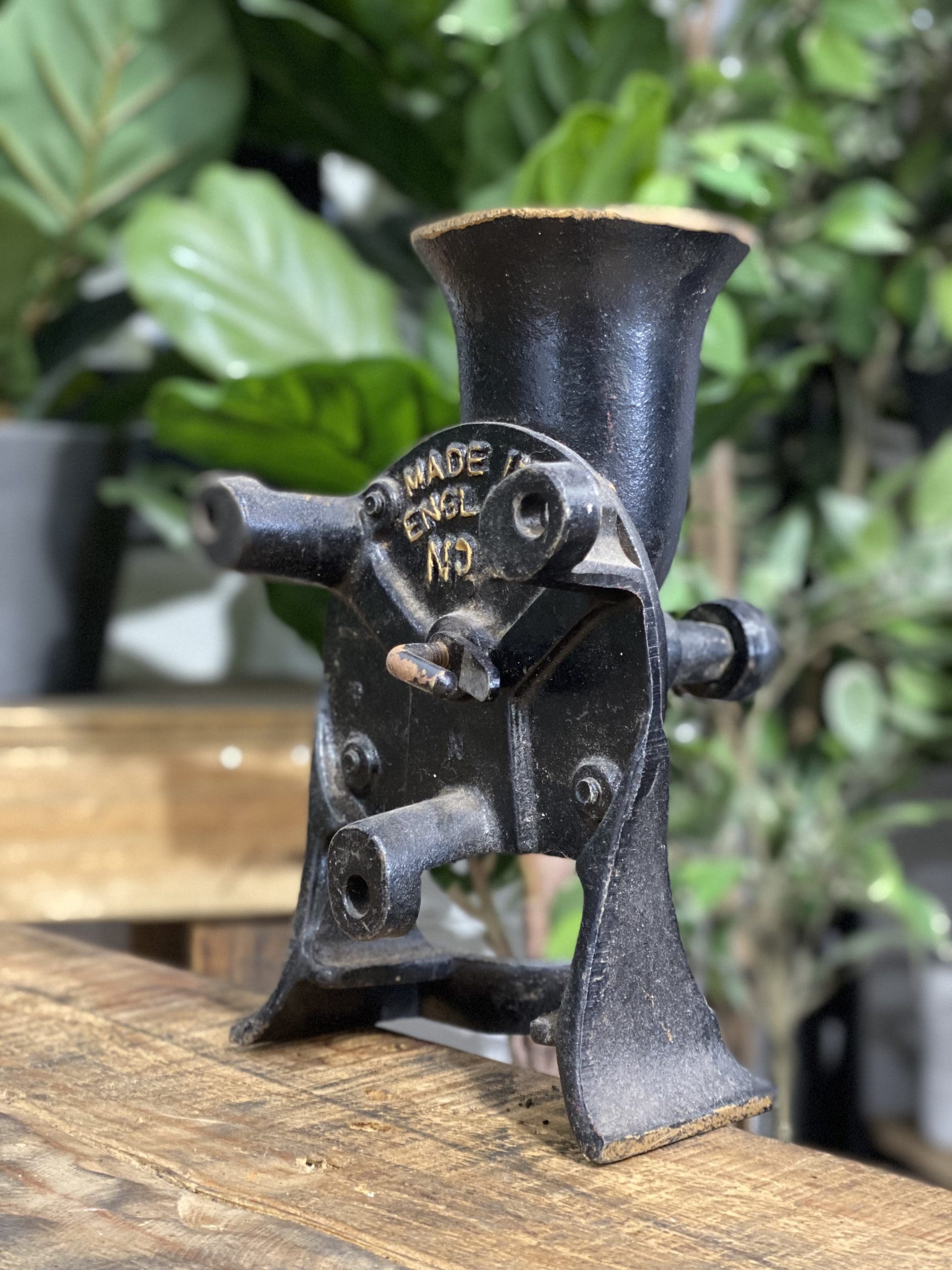 #83 1880’s No. 1 Small Spong & Co Ltd Bench Mounted Hand Grinder
