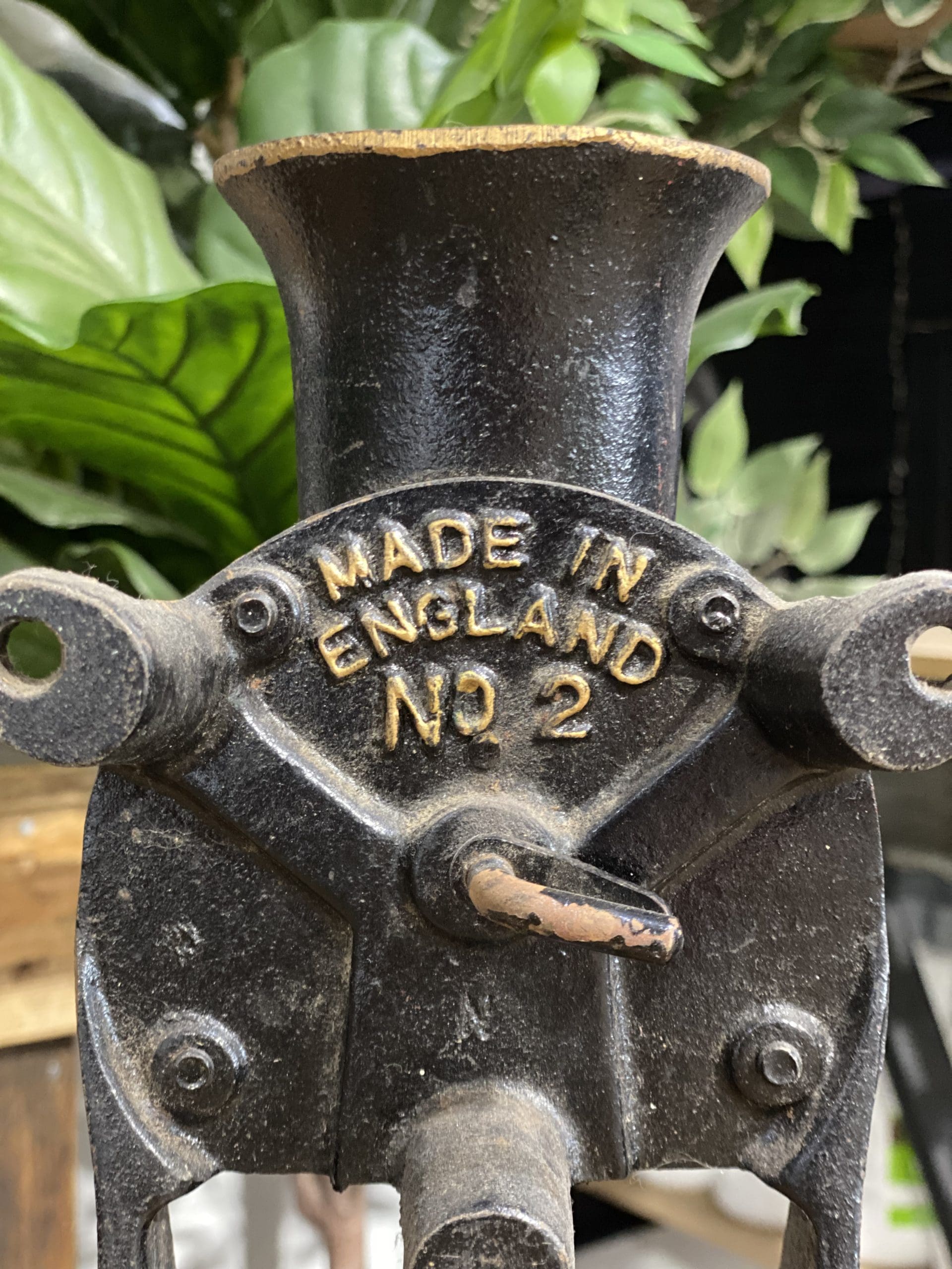 #83 1880’s No. 1 Small Spong & Co Ltd Bench Mounted Hand Grinder