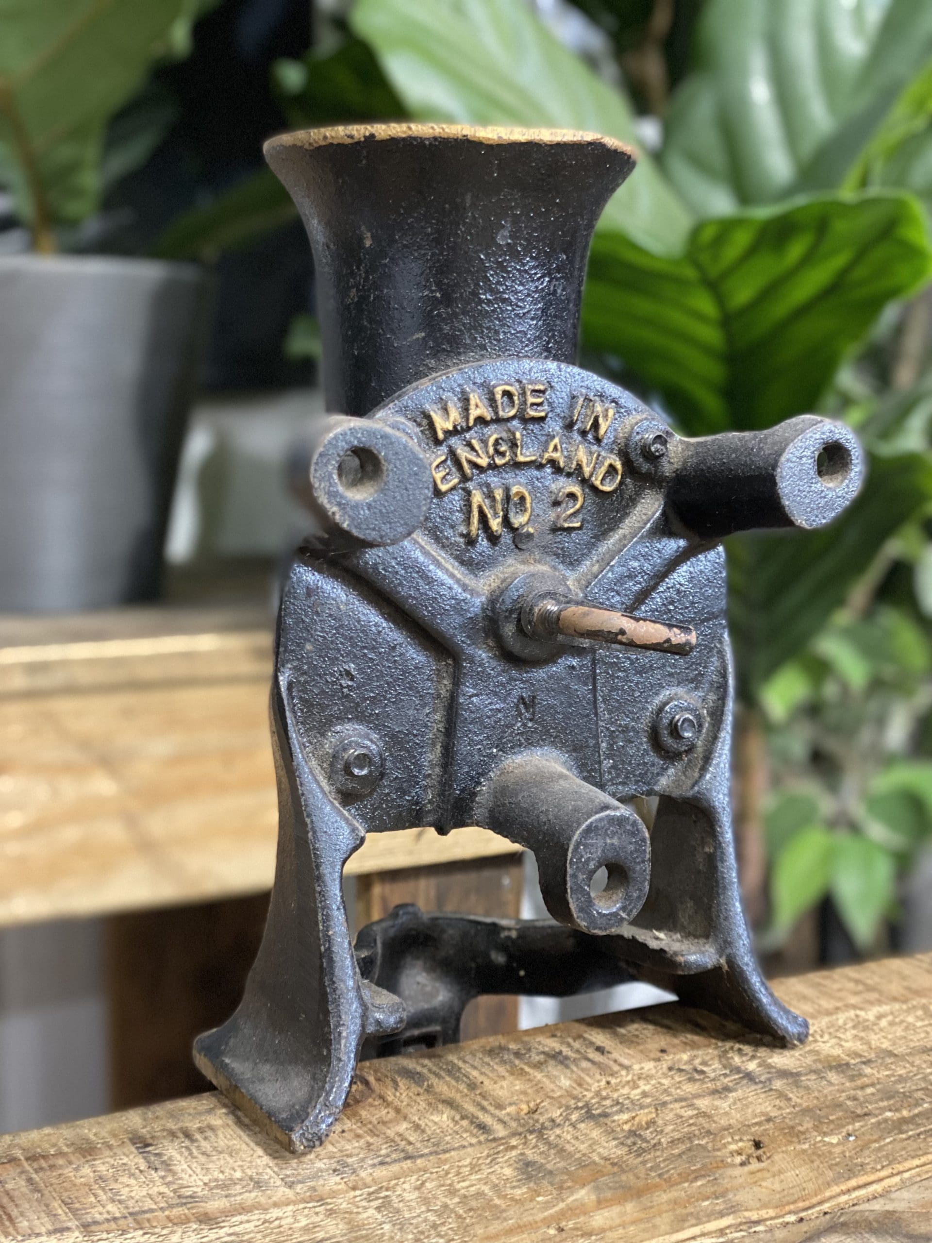 #83 1880’s No. 1 Small Spong & Co Ltd Bench Mounted Hand Grinder