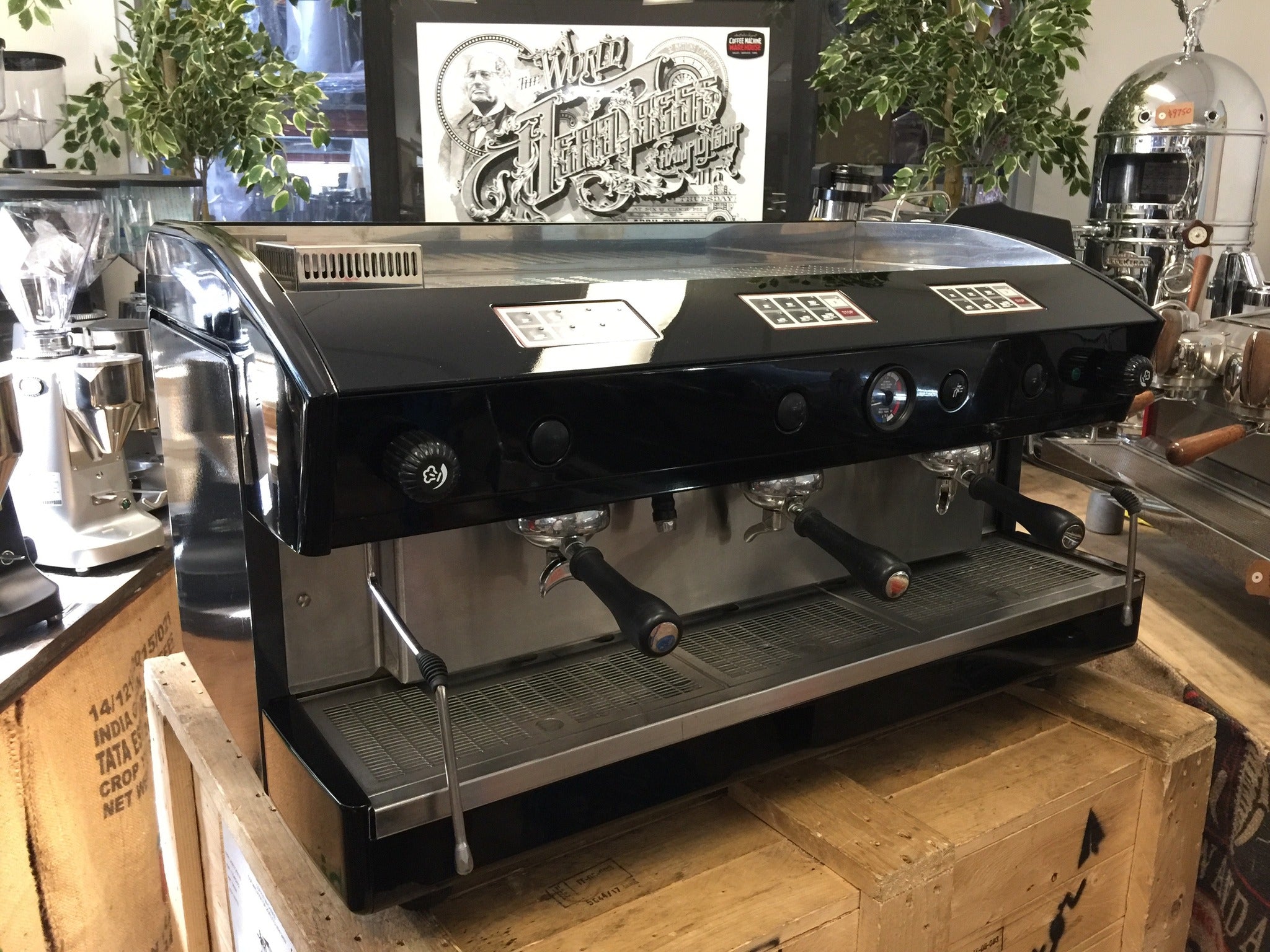 Astoria Espressimo 3 Group Black Espresso Machine