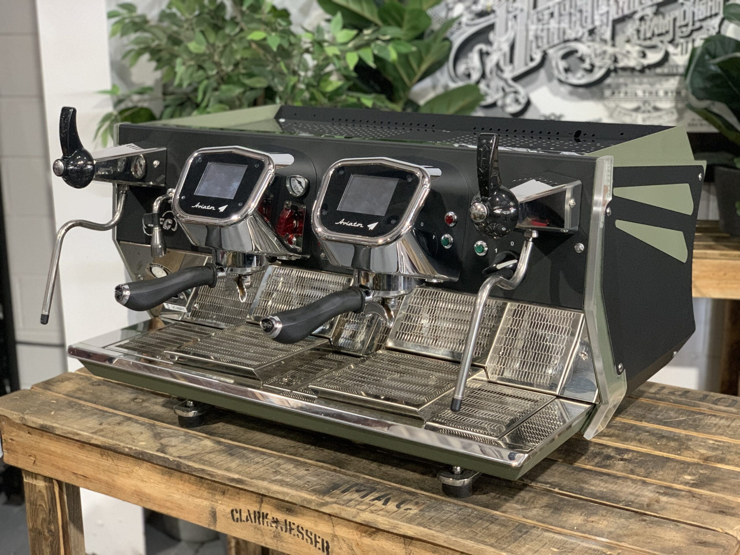 BFC Aviator 2 Group Dark Green & Black Espresso Coffee Machine