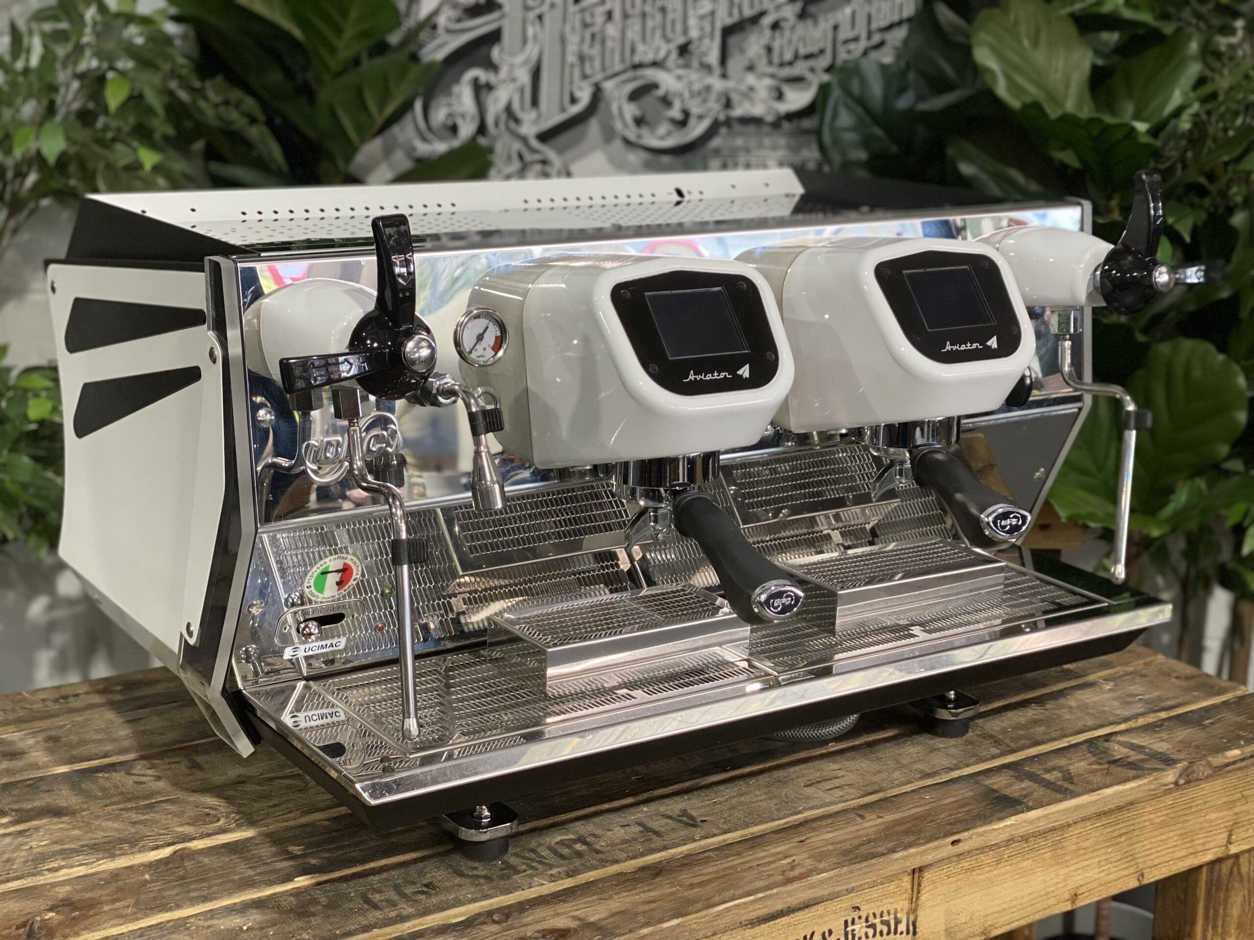 BFC Aviator 2 Group Custom White Espresso Coffee Machine