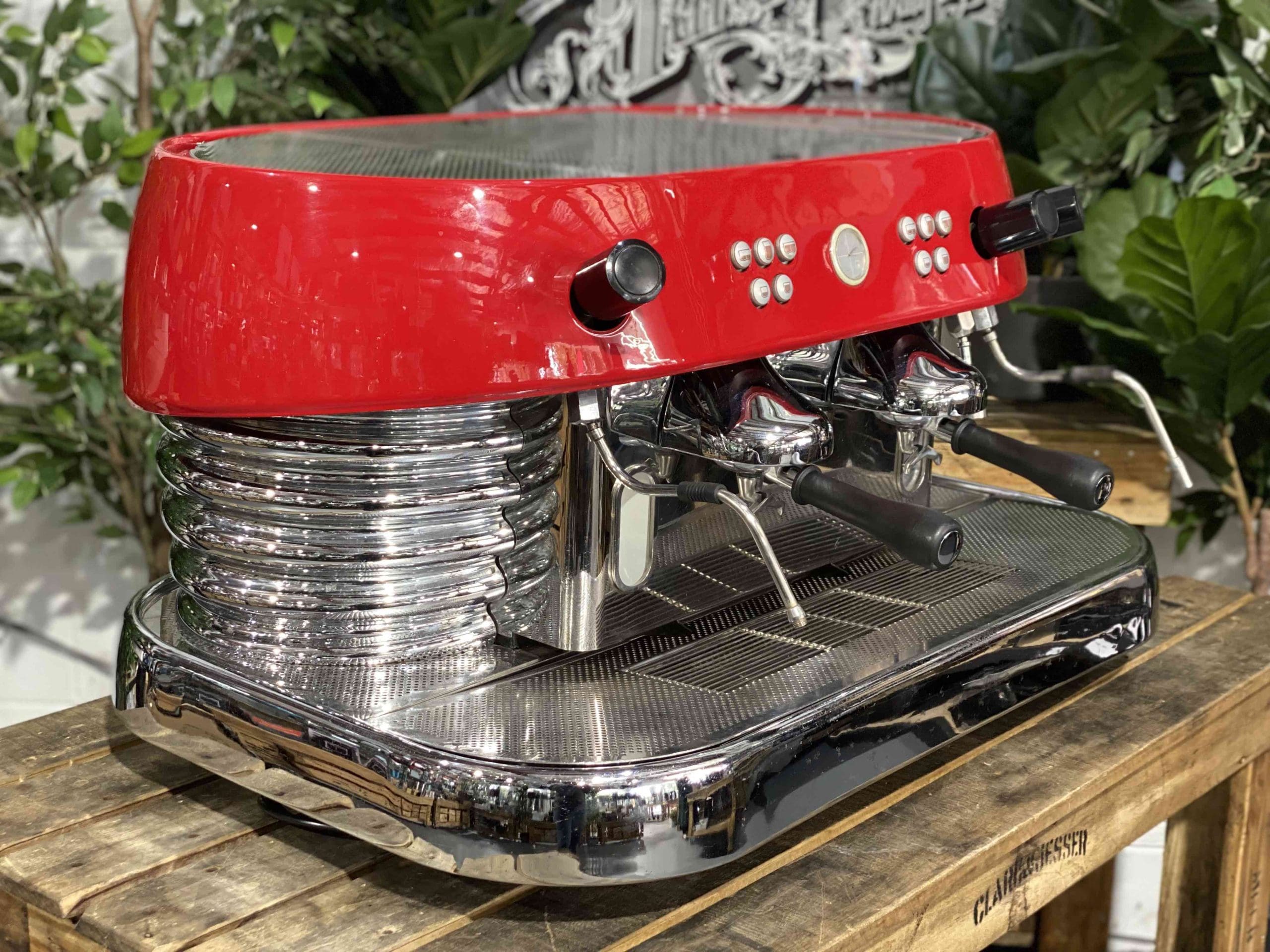 Brasilia Excelsior 2 Group Red Espresso Coffee Machine