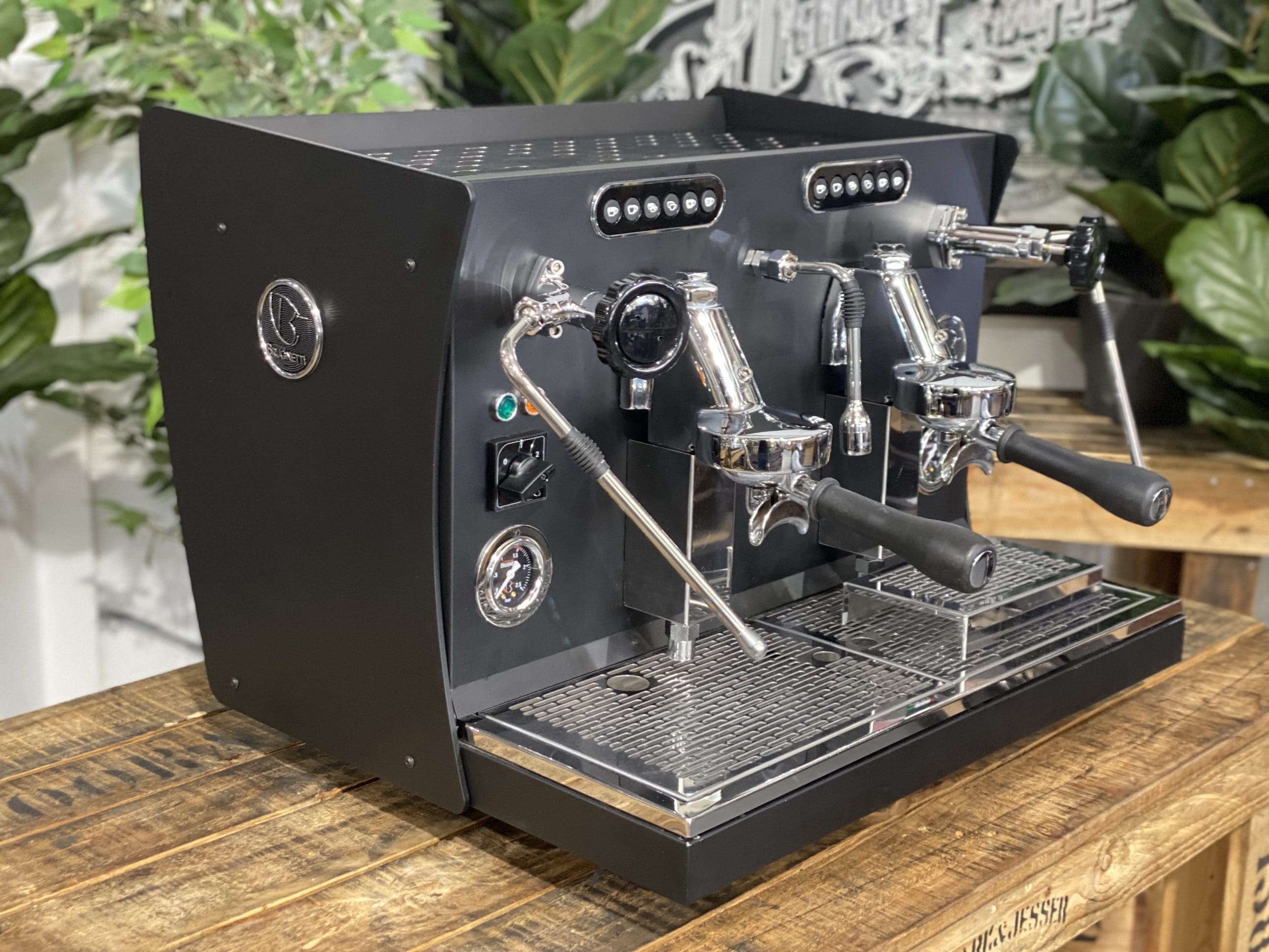 Brugnetti Giulia Manufactum 2 Group Black Espresso Coffee Machine