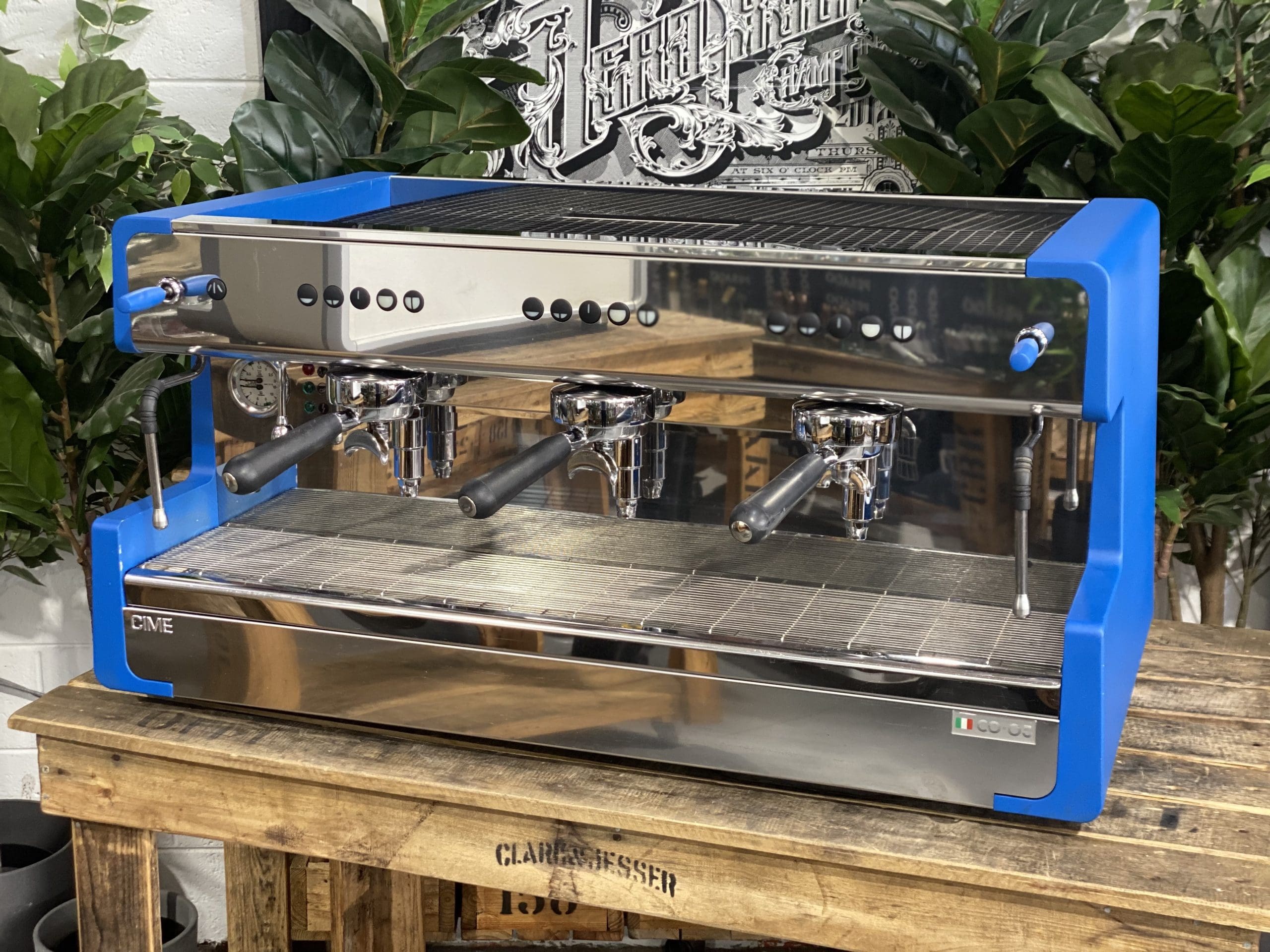 CIME CO-05 3 Group Blue Espresso Coffee Machine