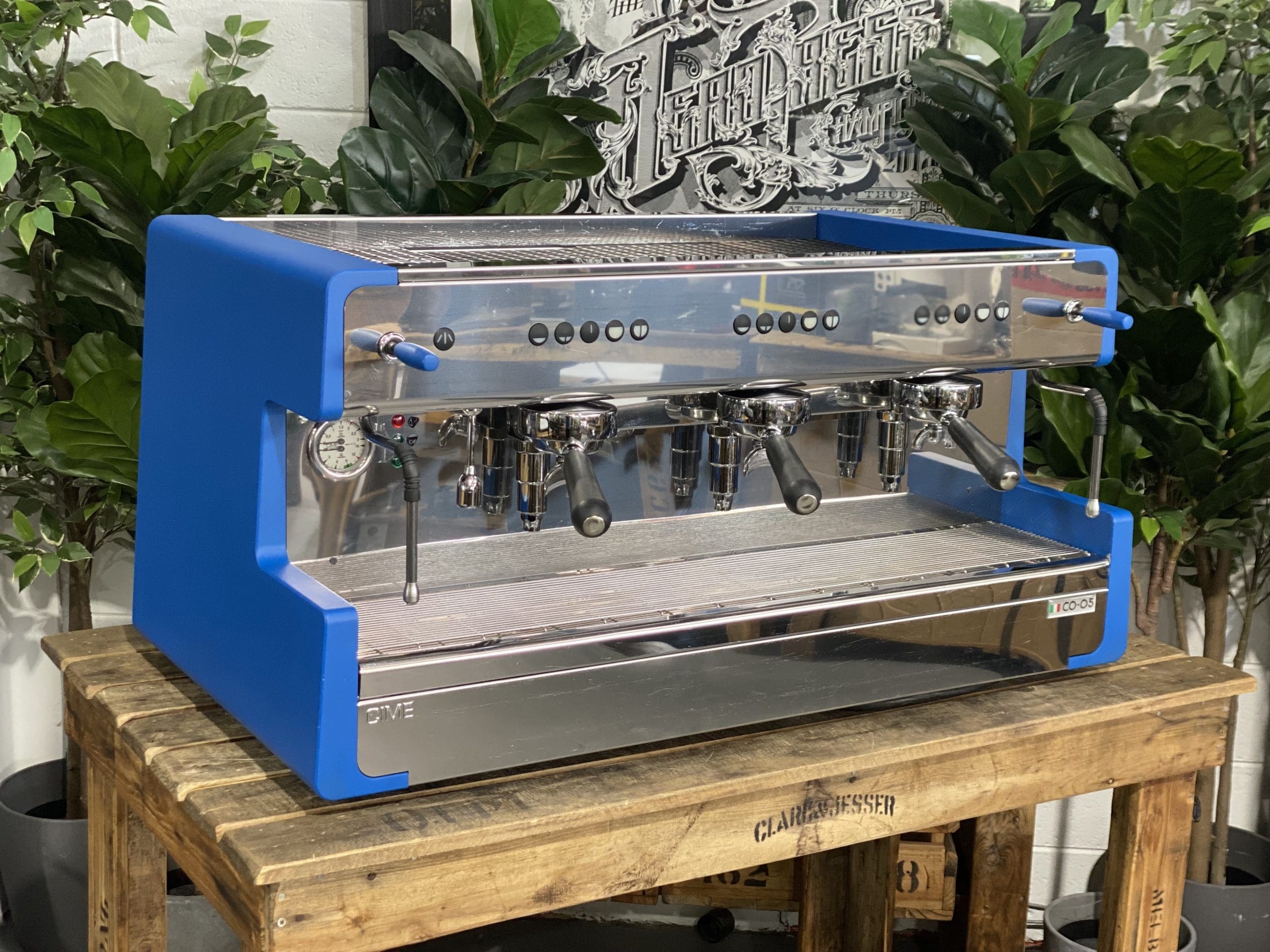 CIME CO-05 3 Group Blue Espresso Coffee Machine