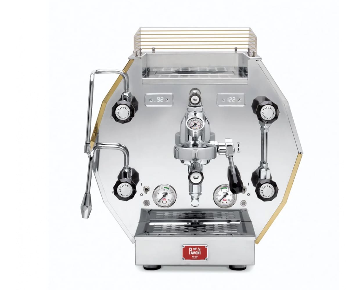 La Pavoni Diamantina 1 Group Stainless & Gold - New (GOOGLE)