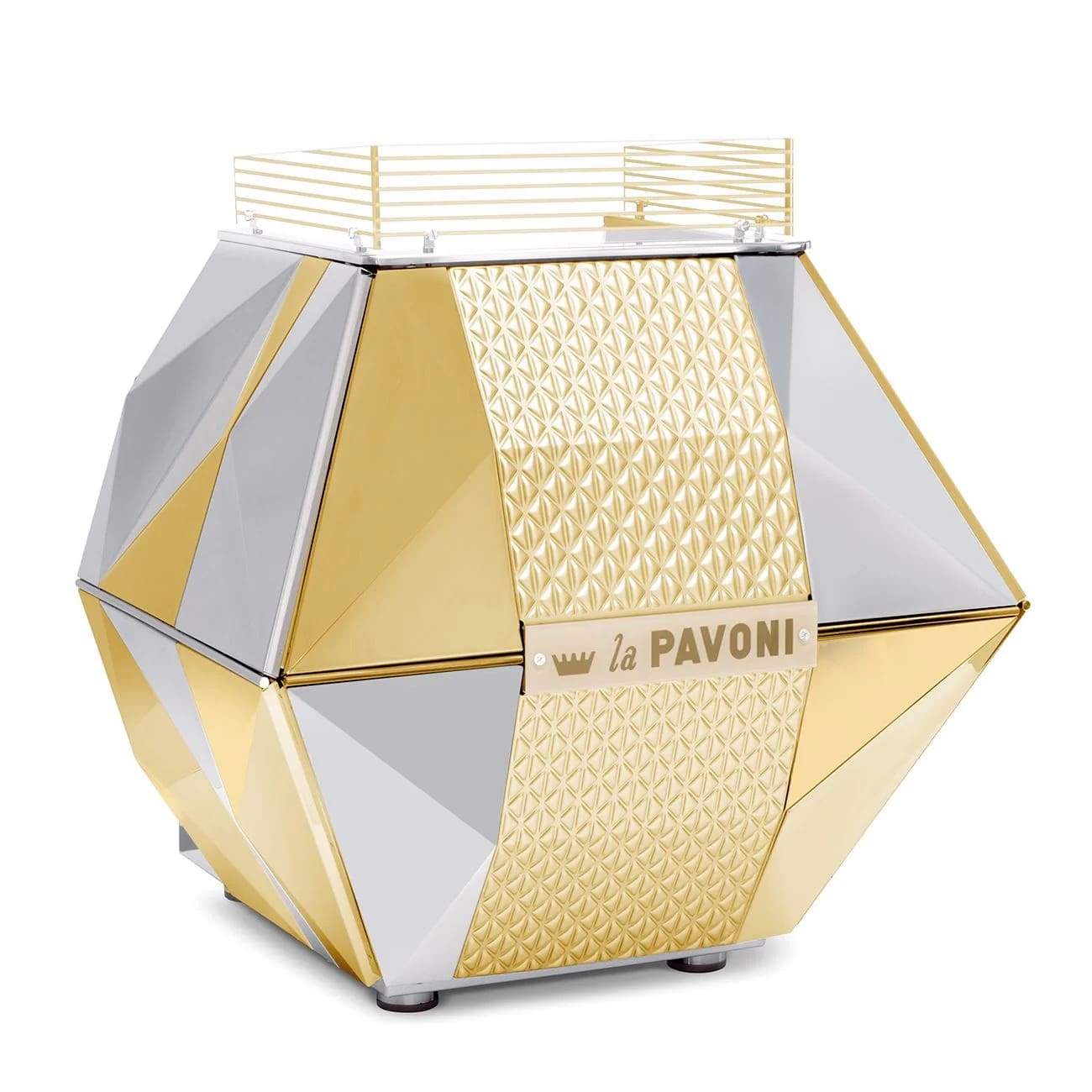 La Pavoni Diamantina 1 Group Stainless & Gold - New (GOOGLE)