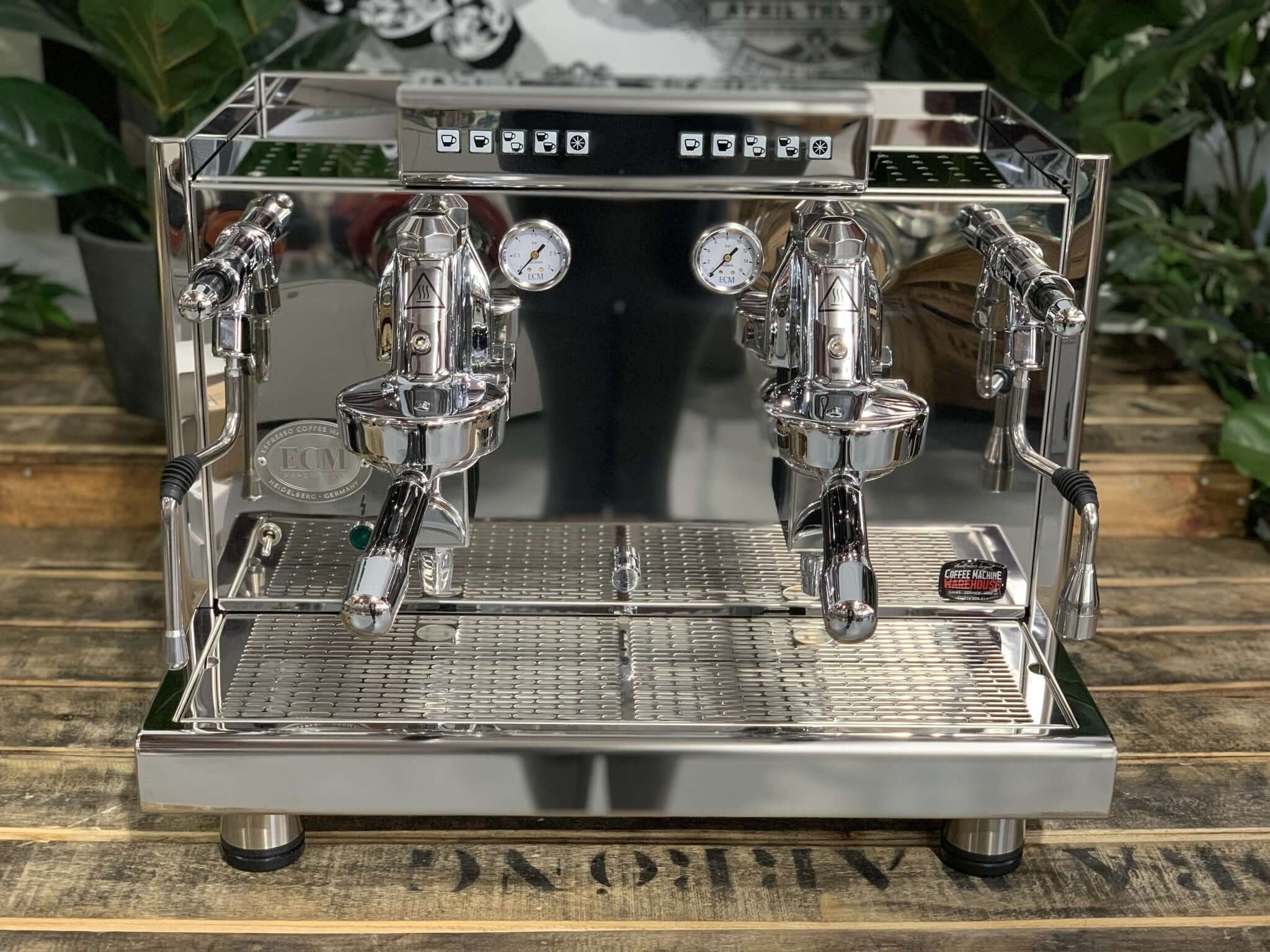 Ecm Elektronika Profi Due 2 Group Stainless Steel Brand New Espresso Coffee Machine