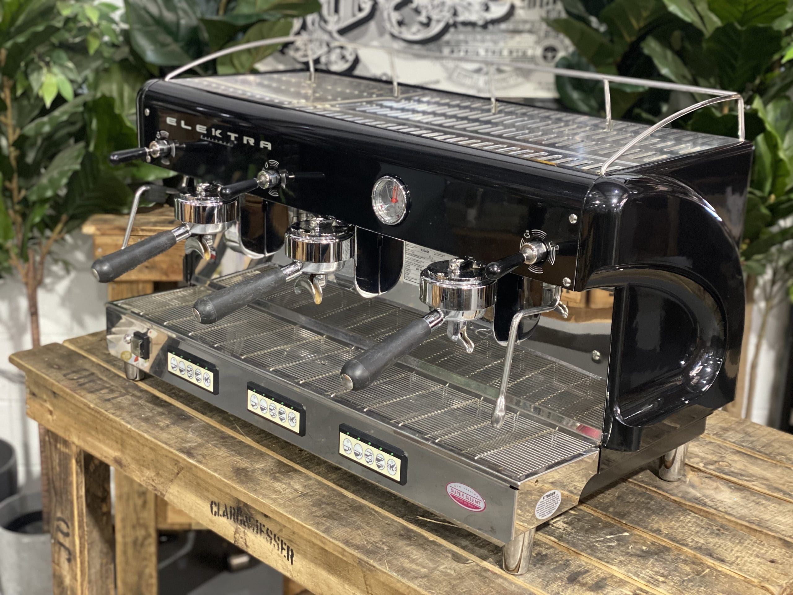 Elektra Maxi 3 Group Black Espresso Coffee Machine