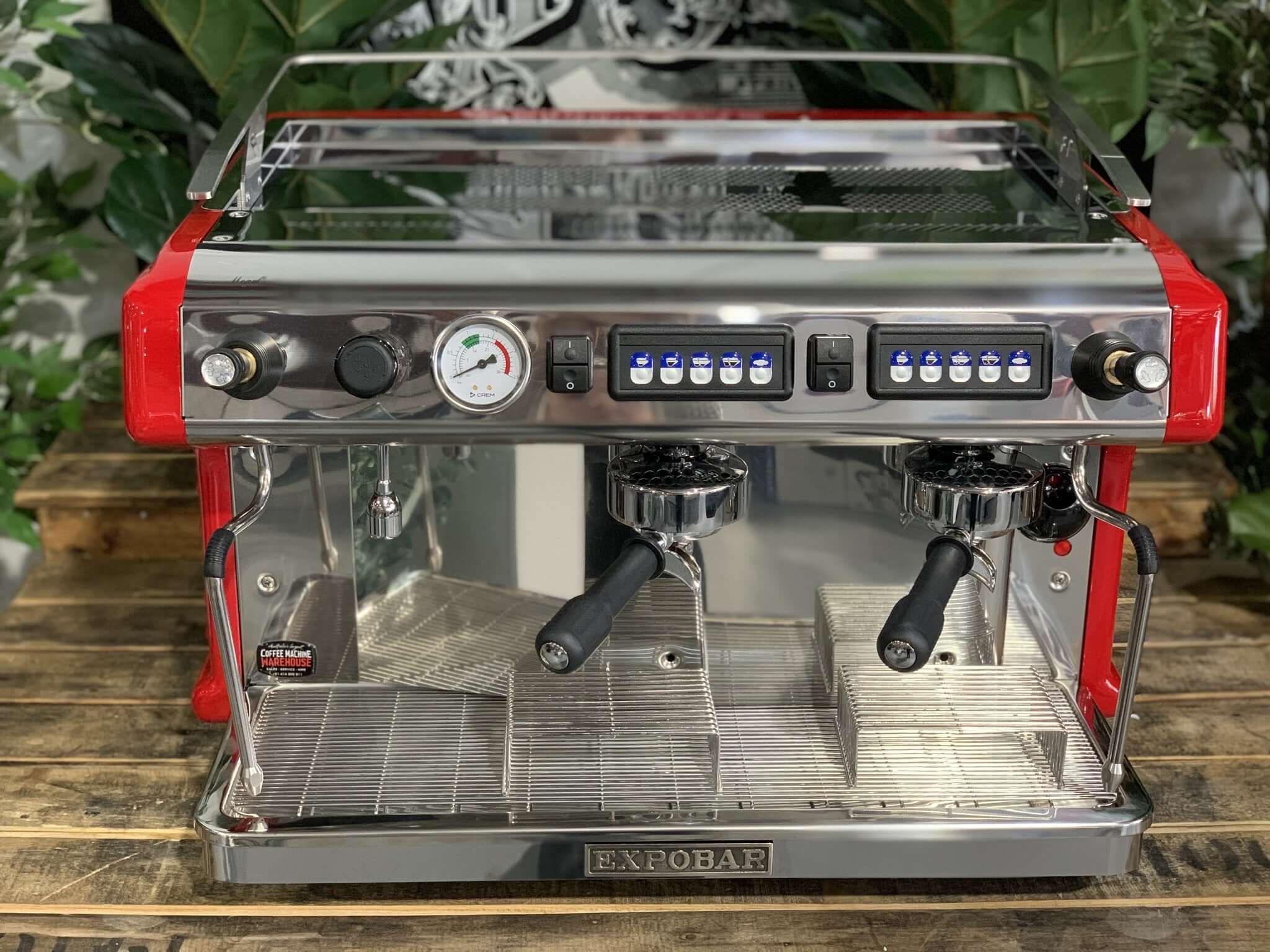 Expobar Ruggero Classic V2 2 Group Espresso Coffee Machine Brand New Red Easy Tap High Cup