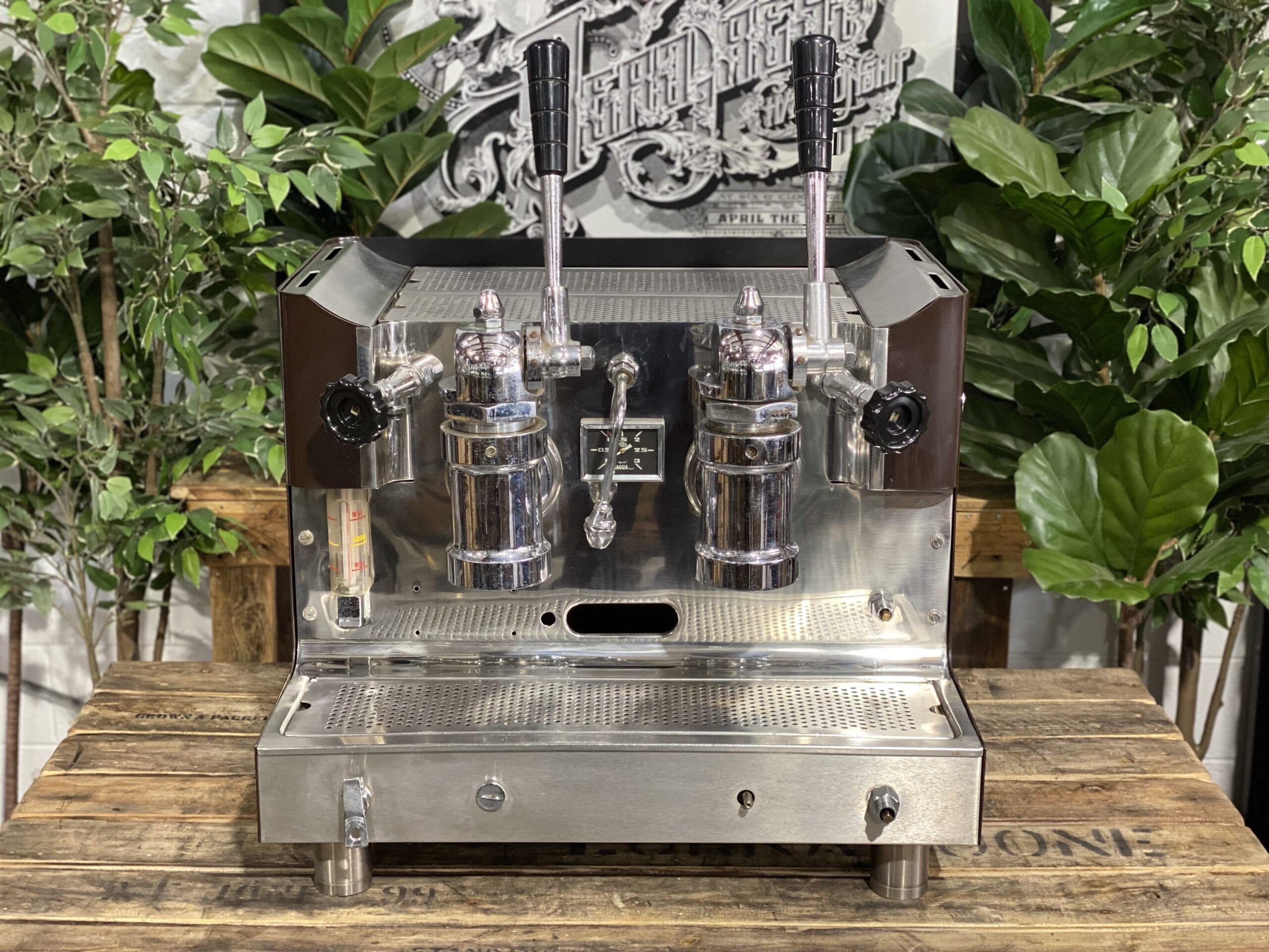 Gaggia Tell Lever 1979 2 Group Brown