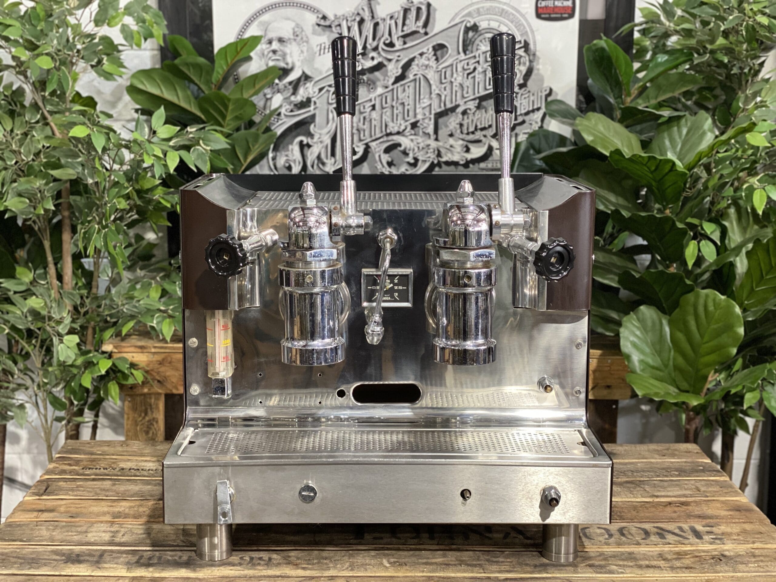 Gaggia Tell Lever 1979 2 Group Brown