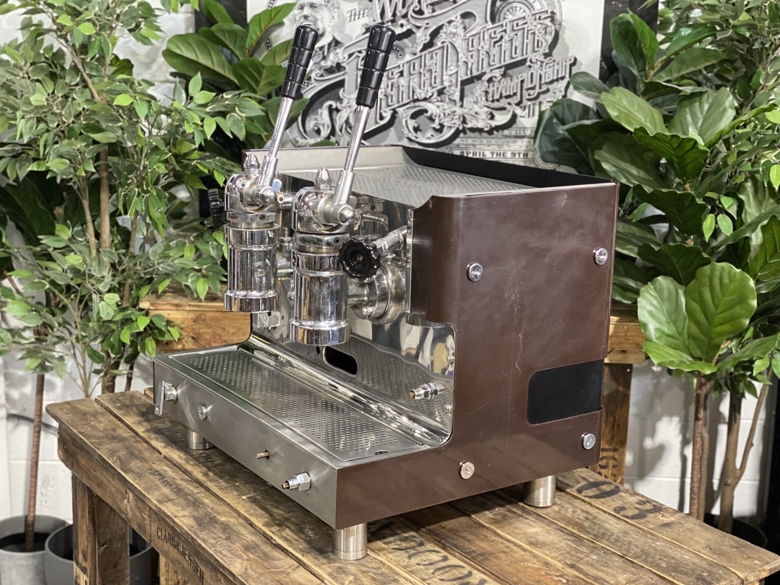 Gaggia Tell Lever 1979 2 Group Brown