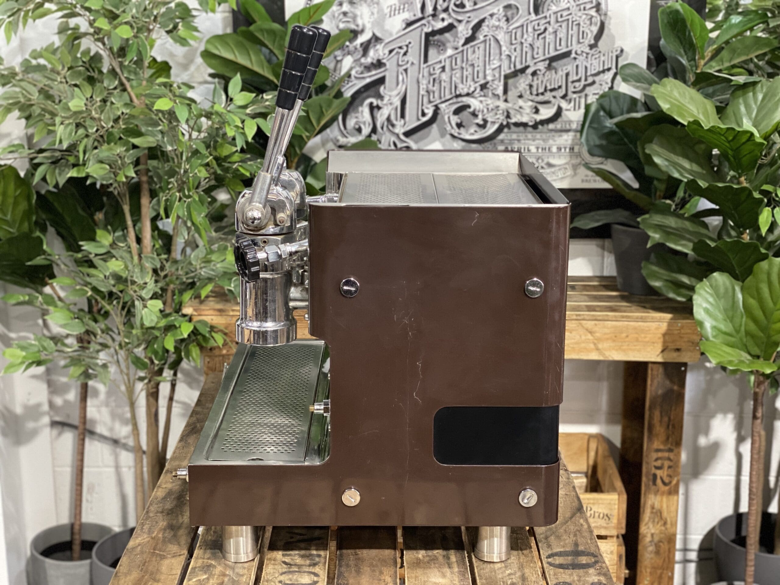 Gaggia Tell Lever 1979 2 Group Brown