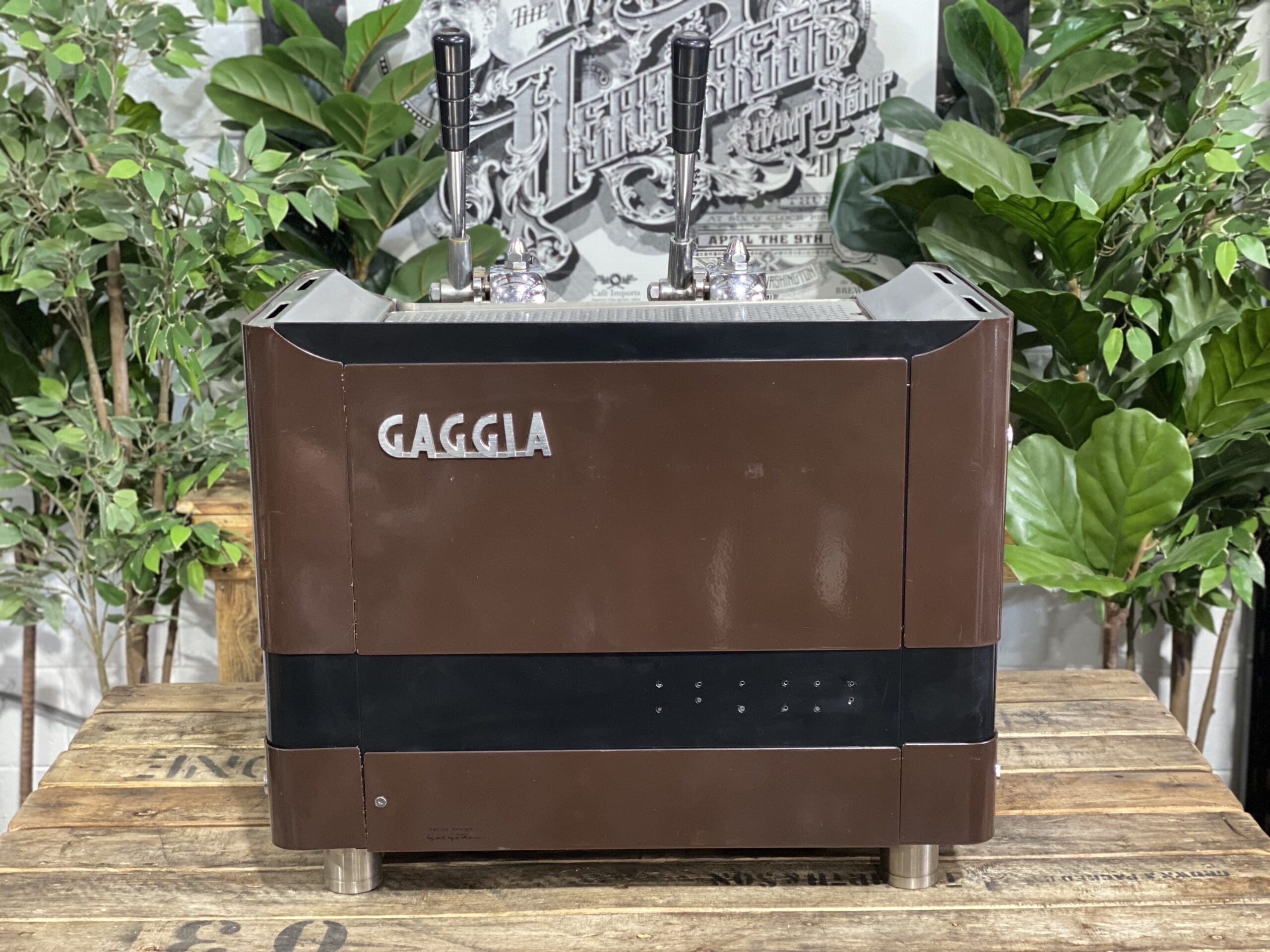 Gaggia Tell Lever 1979 2 Group Brown
