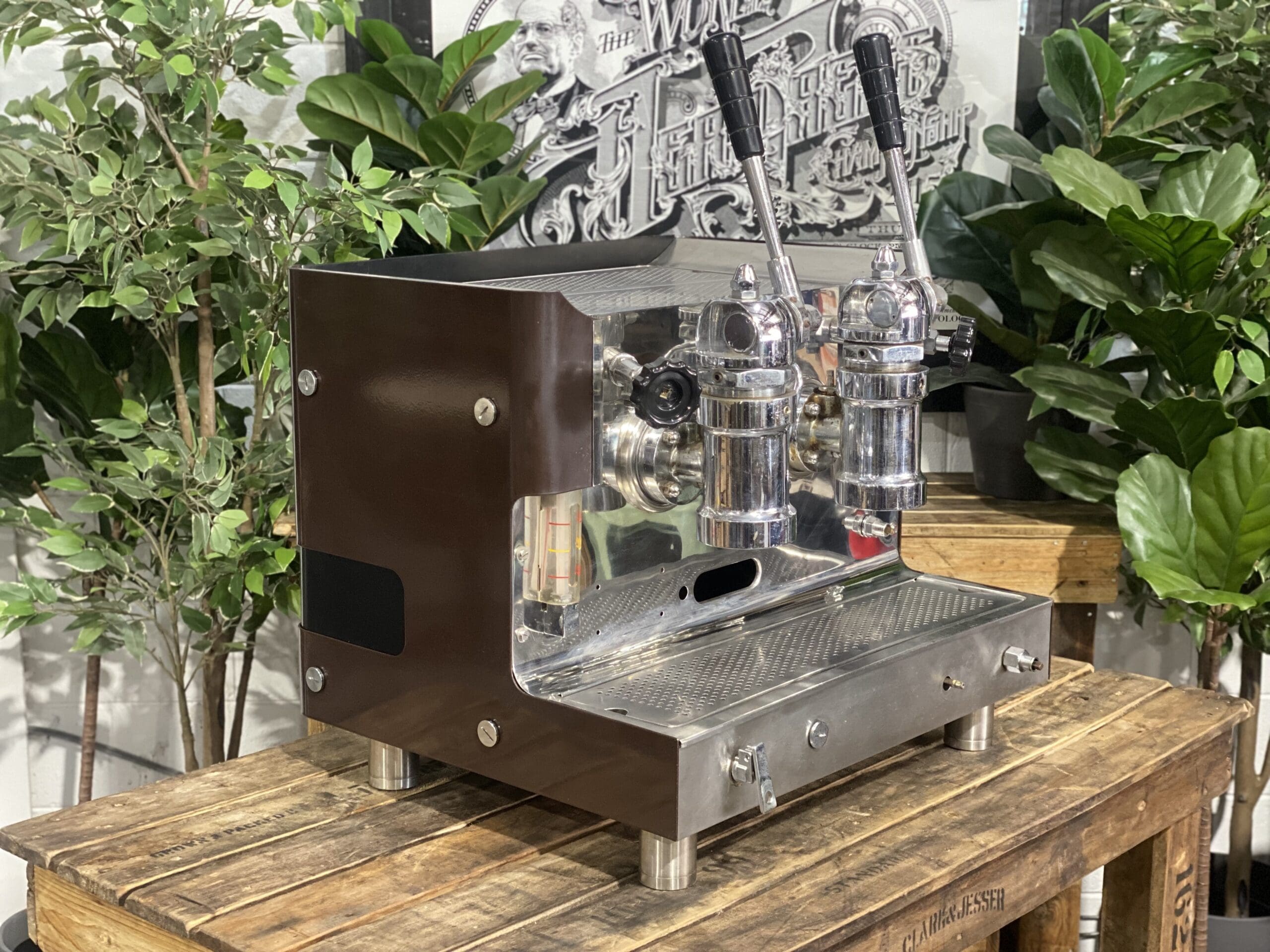 Gaggia Tell Lever 1979 2 Group Brown