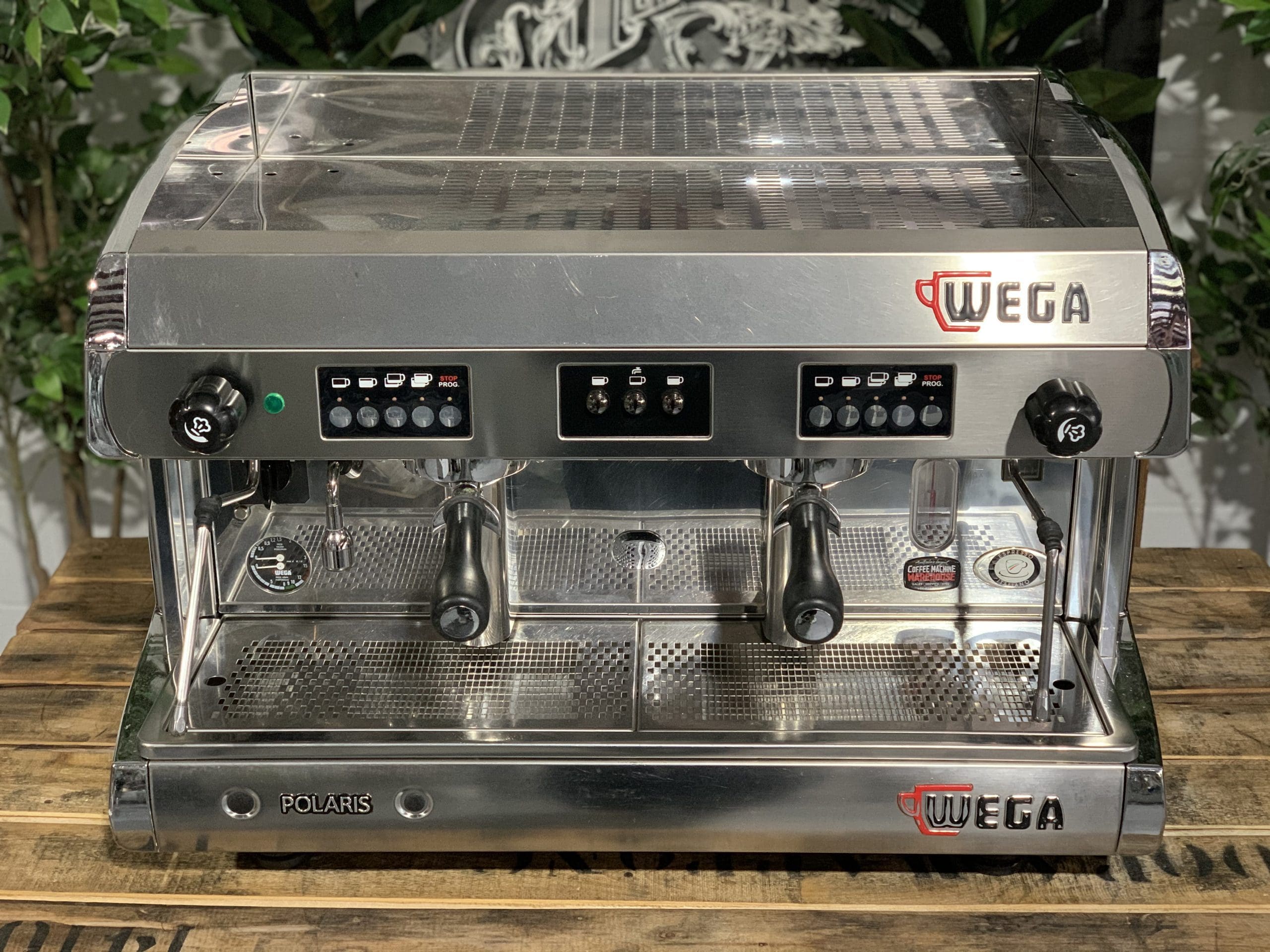 Wega polaris 2 group chrome coffee machine warehouse clayton vic 3168