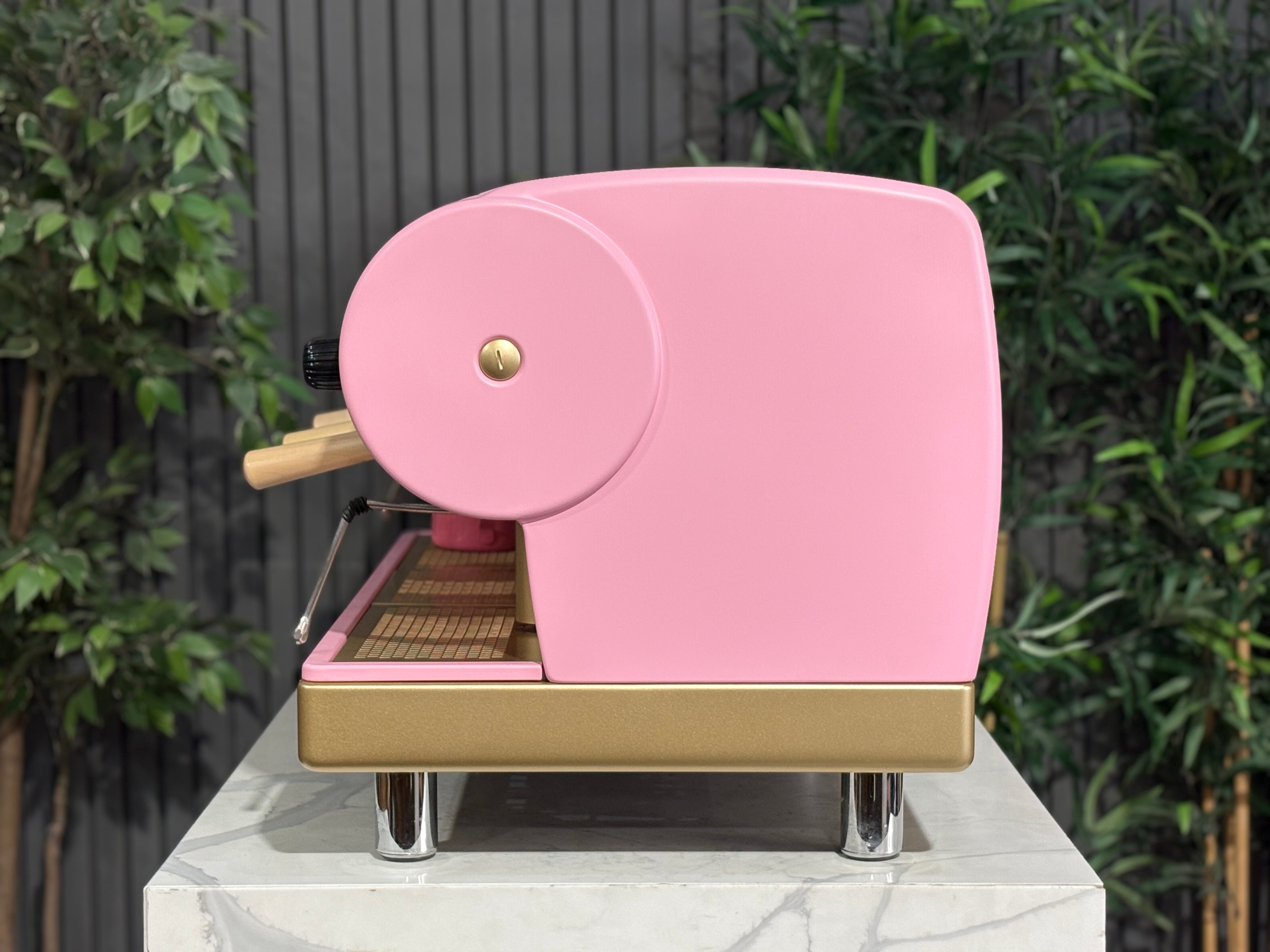 San Marino Lisa R 3 Group Coffee Machine Pink, Gold & Timber - Used