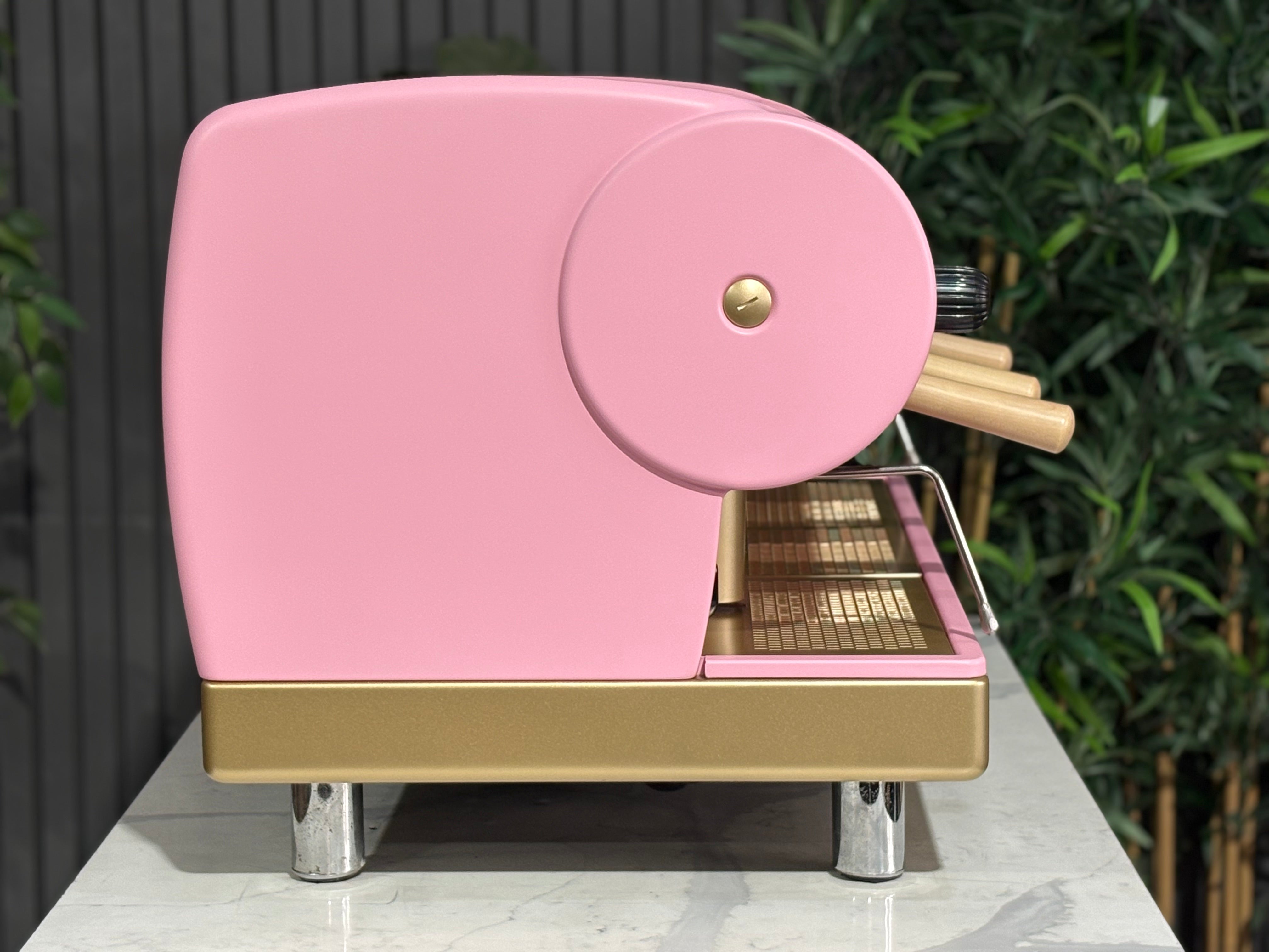 San Marino Lisa 3 Group Coffee Machine Pink, Gold & Timber