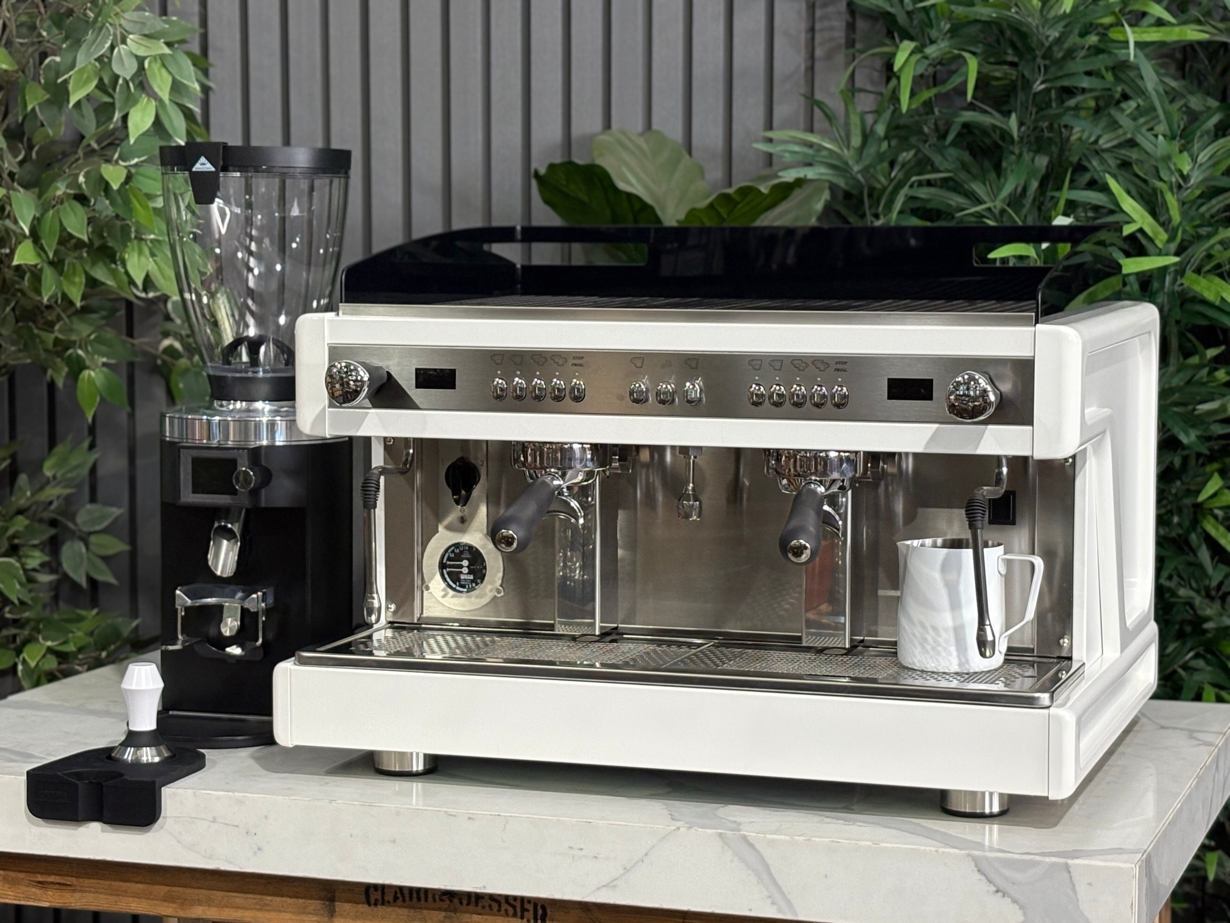 Wega Airy 2 Group Coffee Machine with Interchangeable Colour Panels & Mahlkönig E65S Grinder Package - New