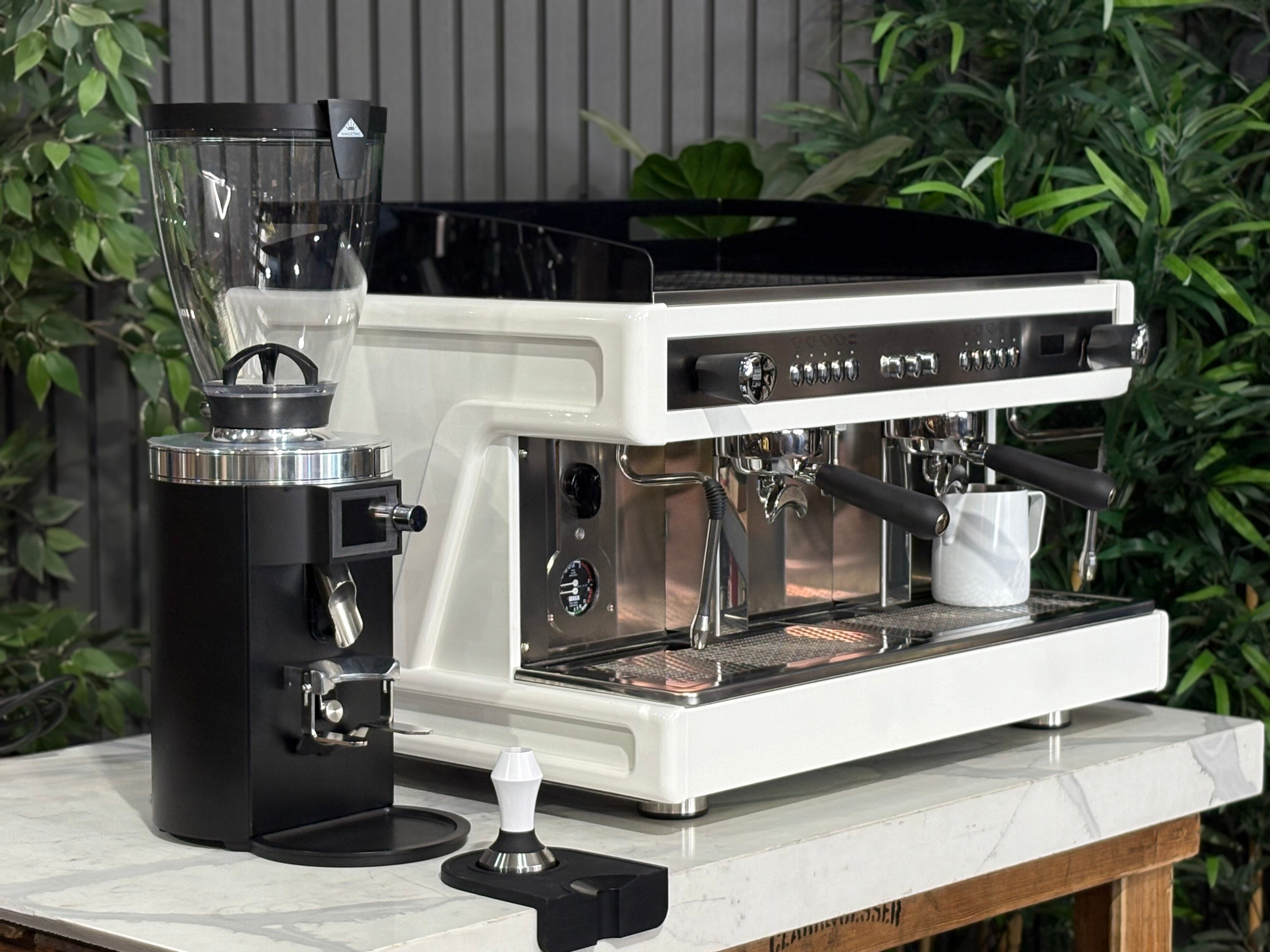 Wega Airy 2 Group Coffee Machine with Interchangeable Colour Panels & Mahlkönig E65S Grinder Package - New