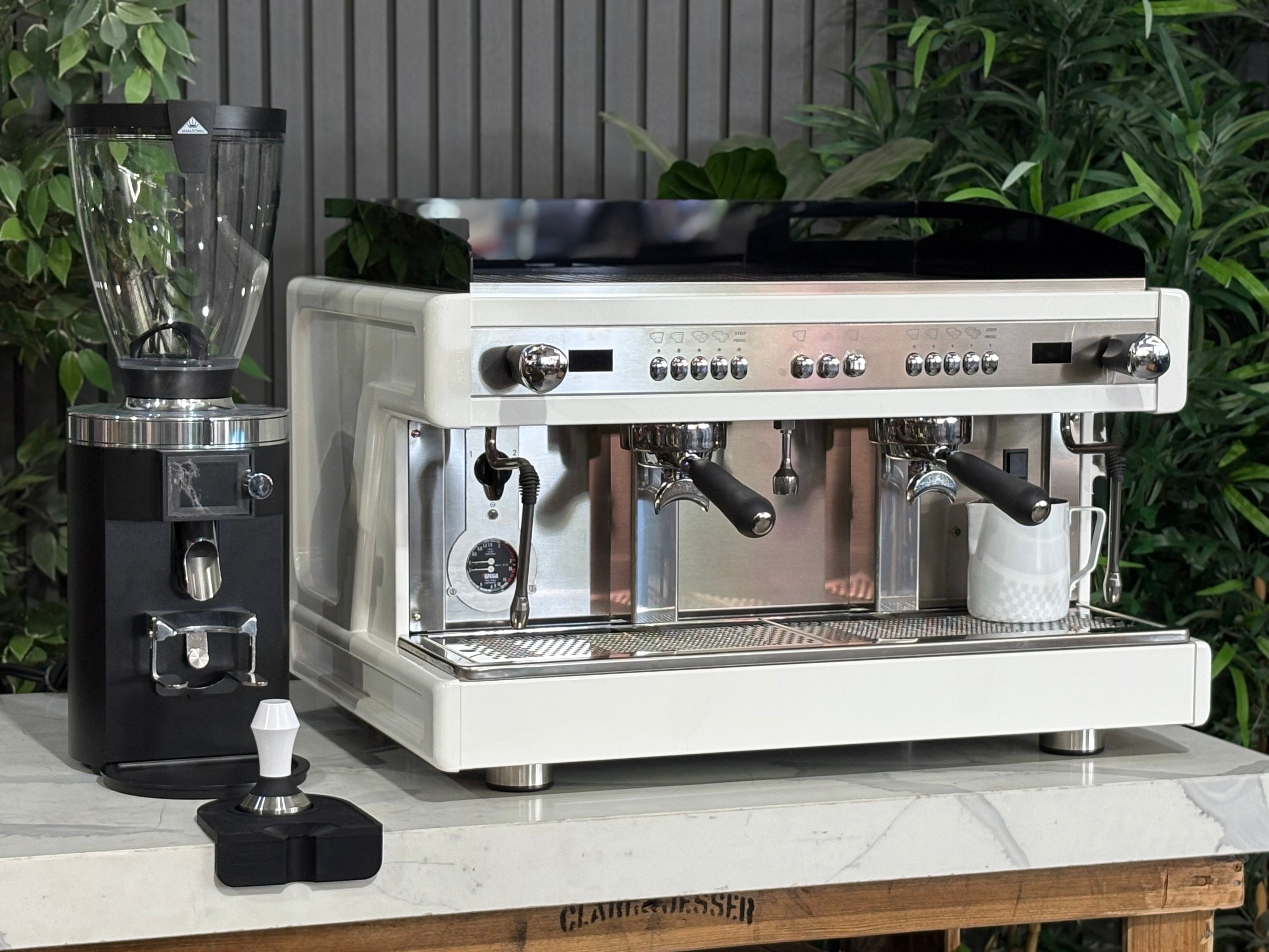 Wega Airy 2 Group Coffee Machine with Interchangeable Colour Panels & Mahlkönig E65S Grinder Package - New