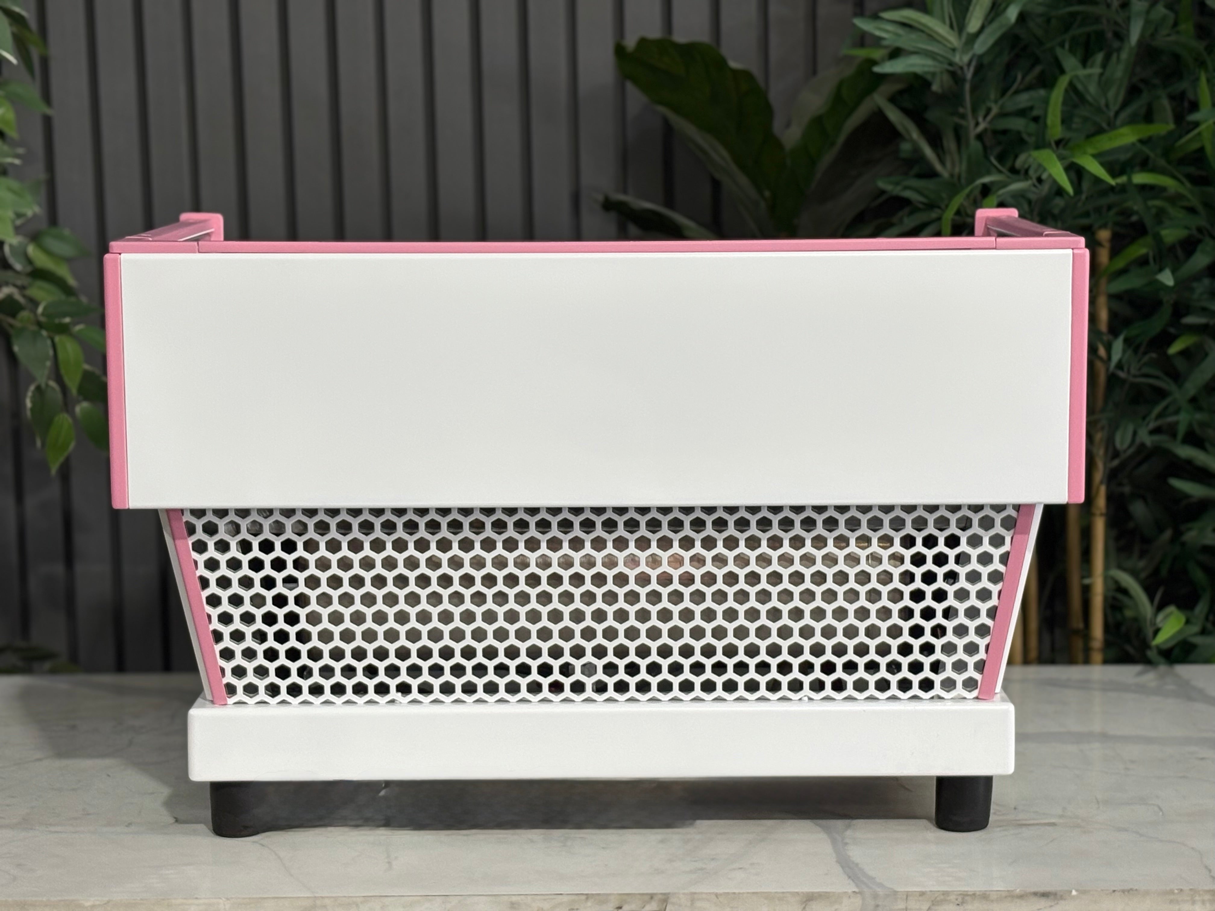 La Marzocco Linea Classic EE 2 Group Coffee Machine Pink, White & Timber - Used