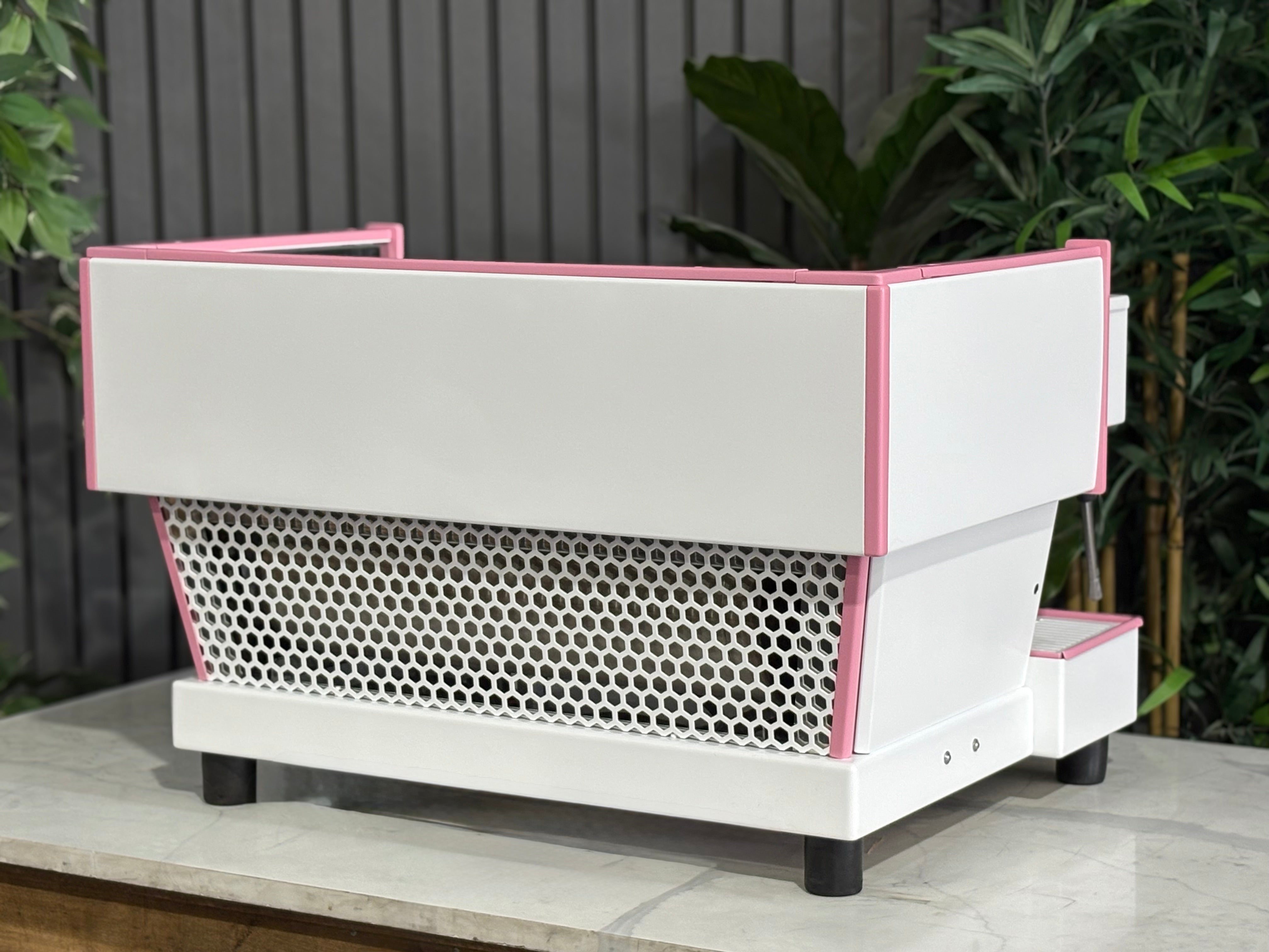 La Marzocco Linea Classic EE 2 Group Coffee Machine Pink, White & Timber - Used