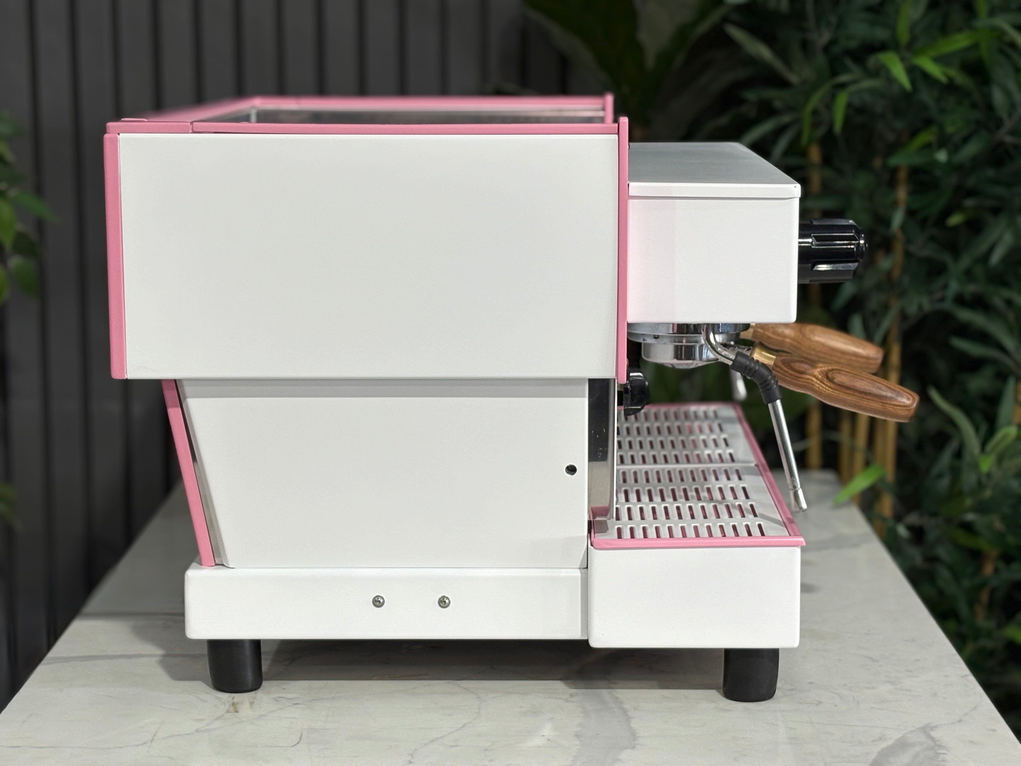 La Marzocco Linea Classic EE 2 Group Coffee Machine Pink, White & Timber - Used