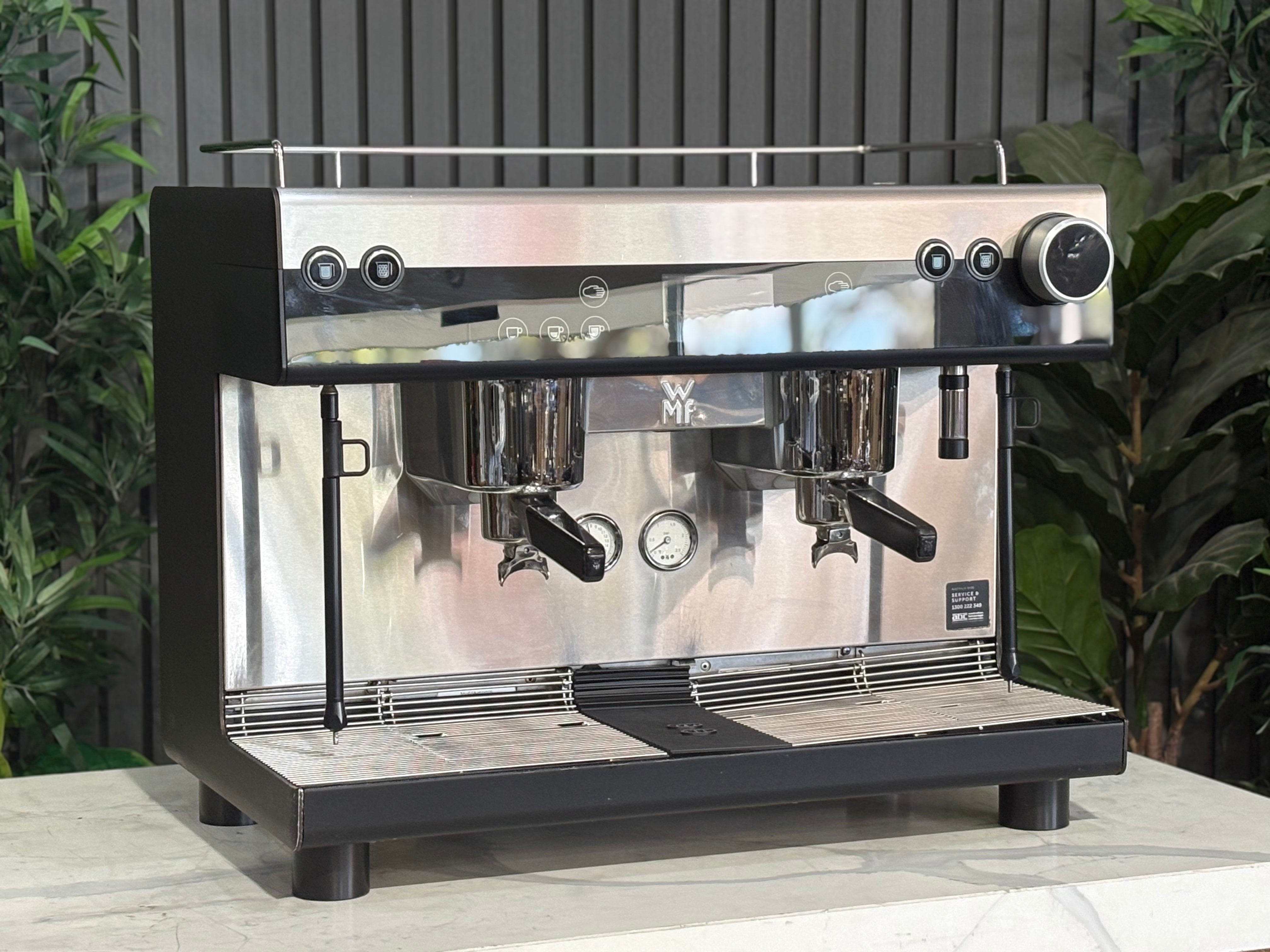 WMF Espresso Next Coffee Machine 2 Group - Built in Grinder & Tamper & Autosteam