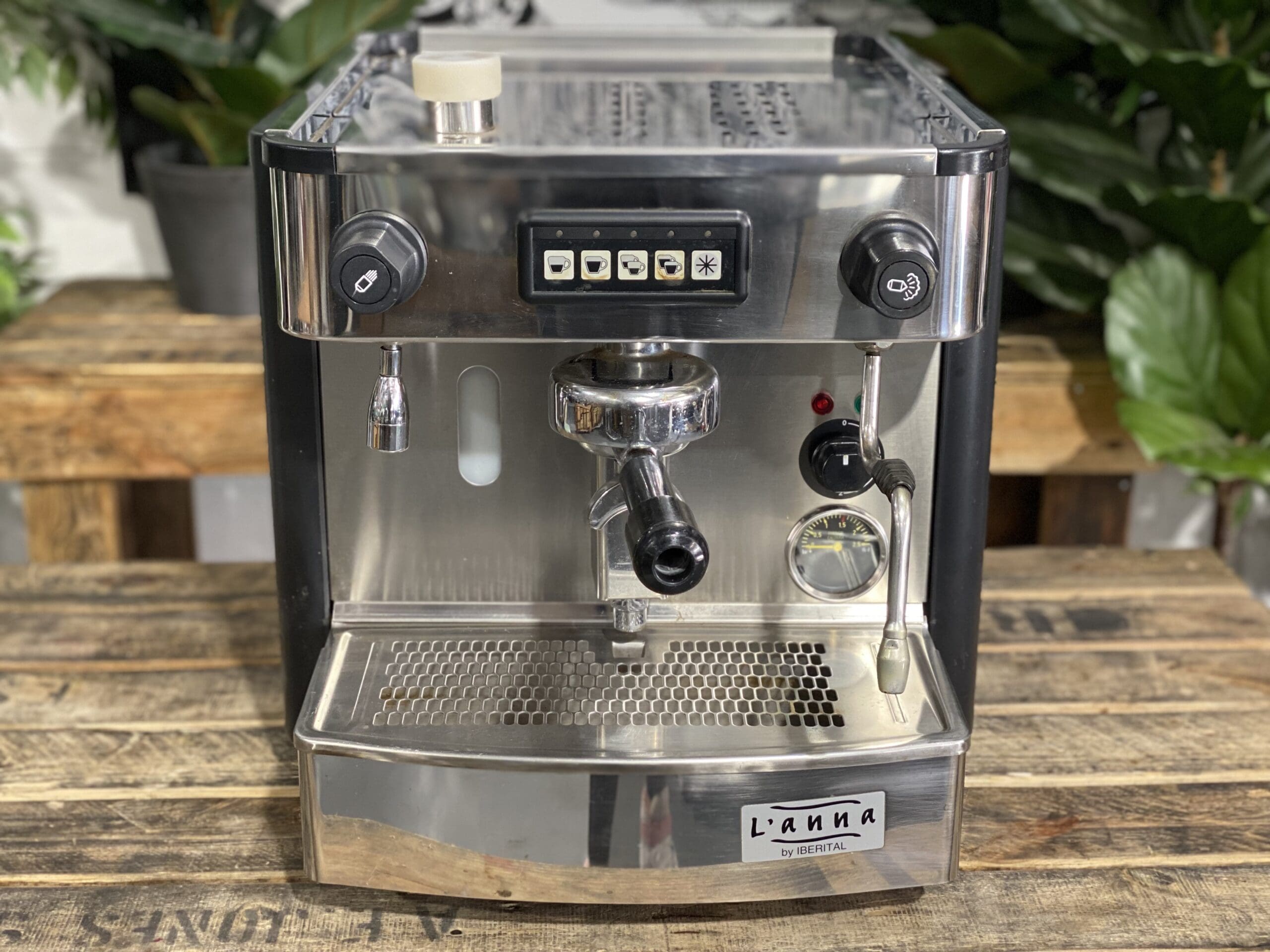 Iberital L'Anna 1 Group Black Espresso Coffee Machine