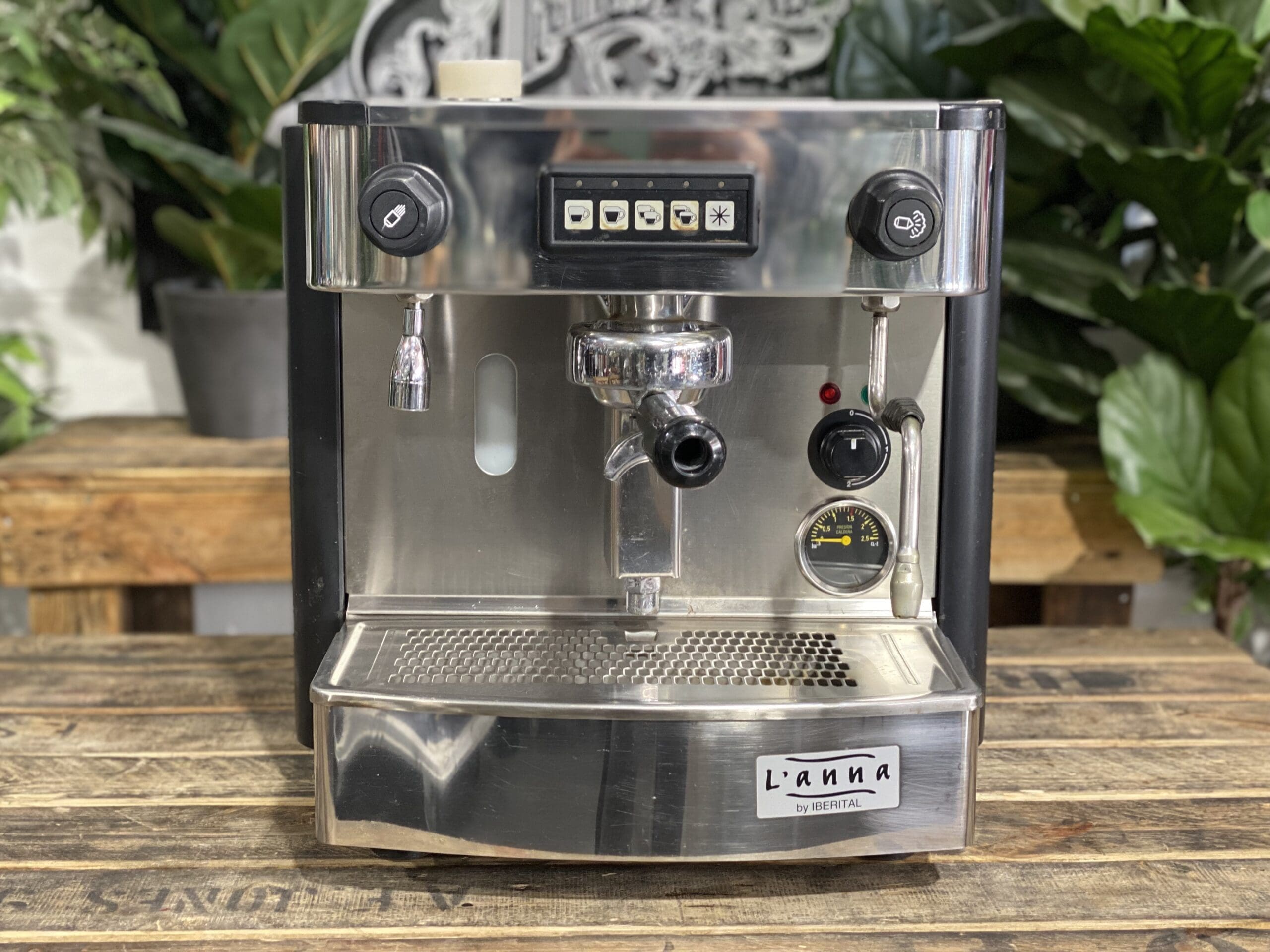 Iberital L'Anna 1 Group Black Espresso Coffee Machine