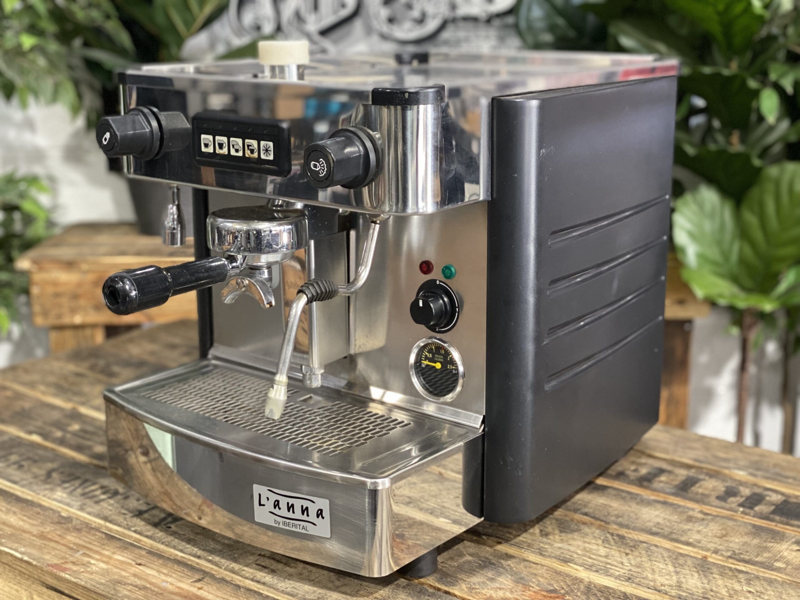 Iberital L'Anna 1 Group Black Espresso Coffee Machine