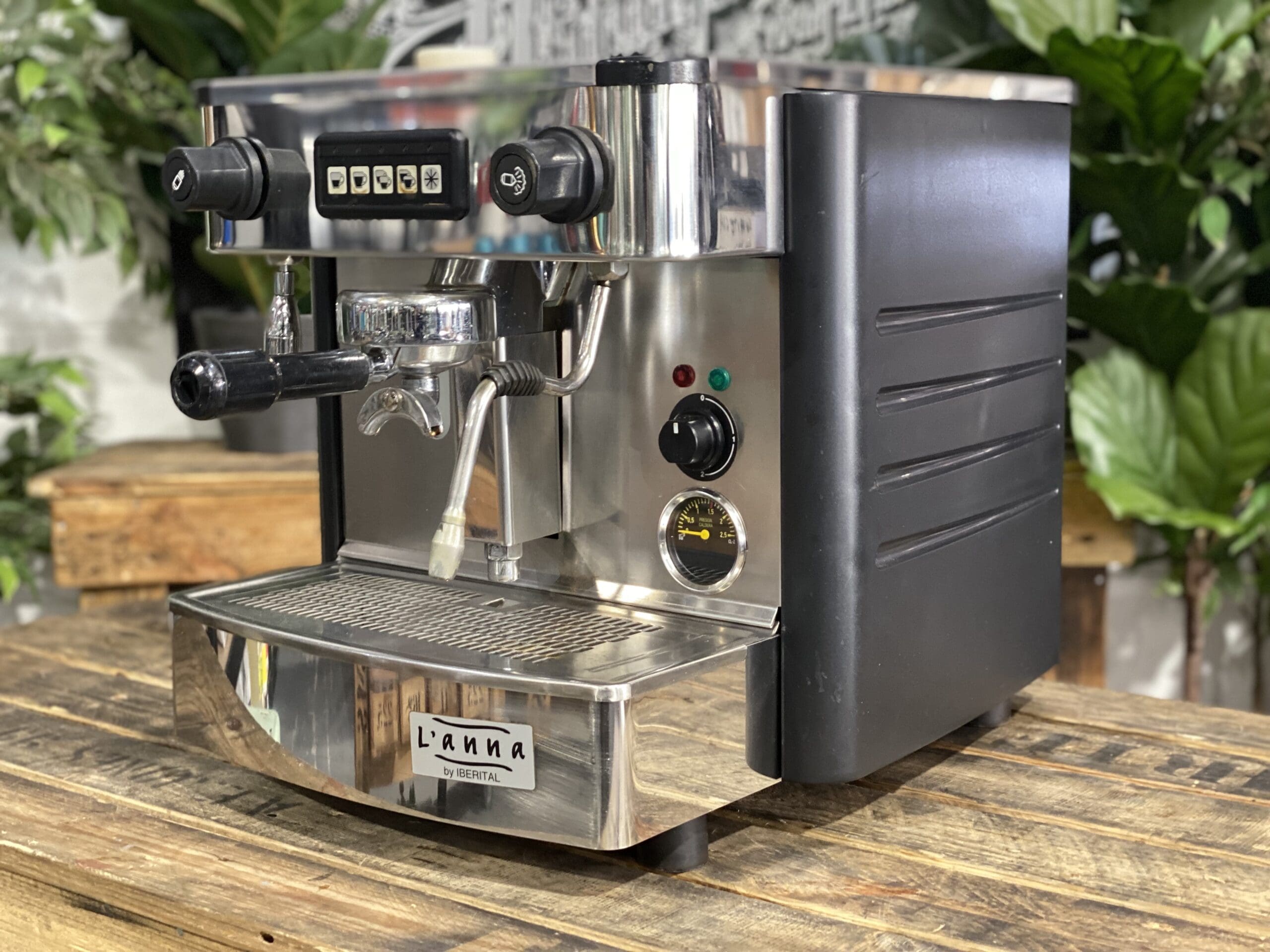 Iberital L'Anna 1 Group Black Espresso Coffee Machine