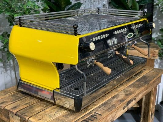 La Marzocco FB80 3 Group Yellow w. Timber Handles