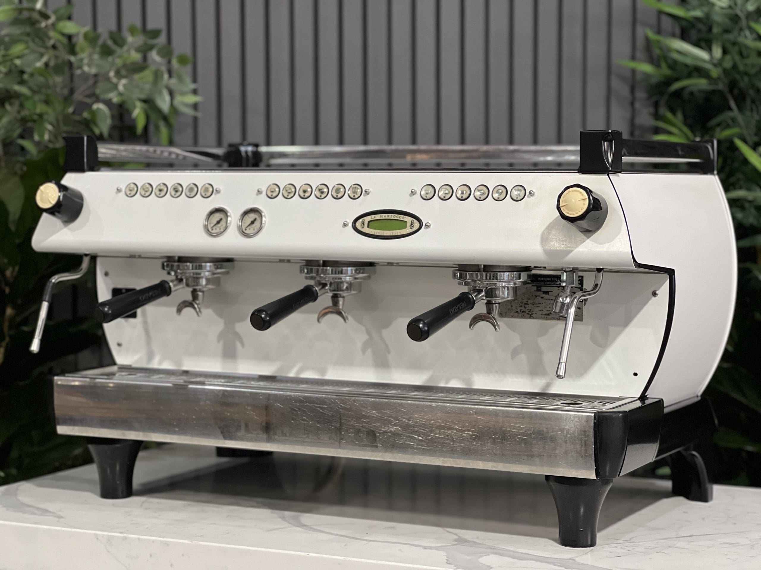 La Marzocco GB5 3 Group High Feet Full White